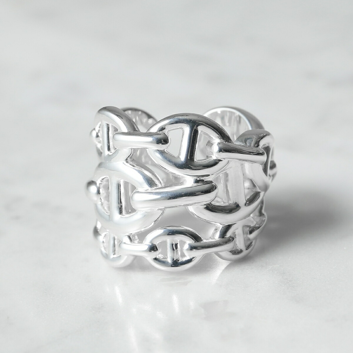 楽天市場】HERMES エルメス リング シェーヌダンクル アンシェネ GM