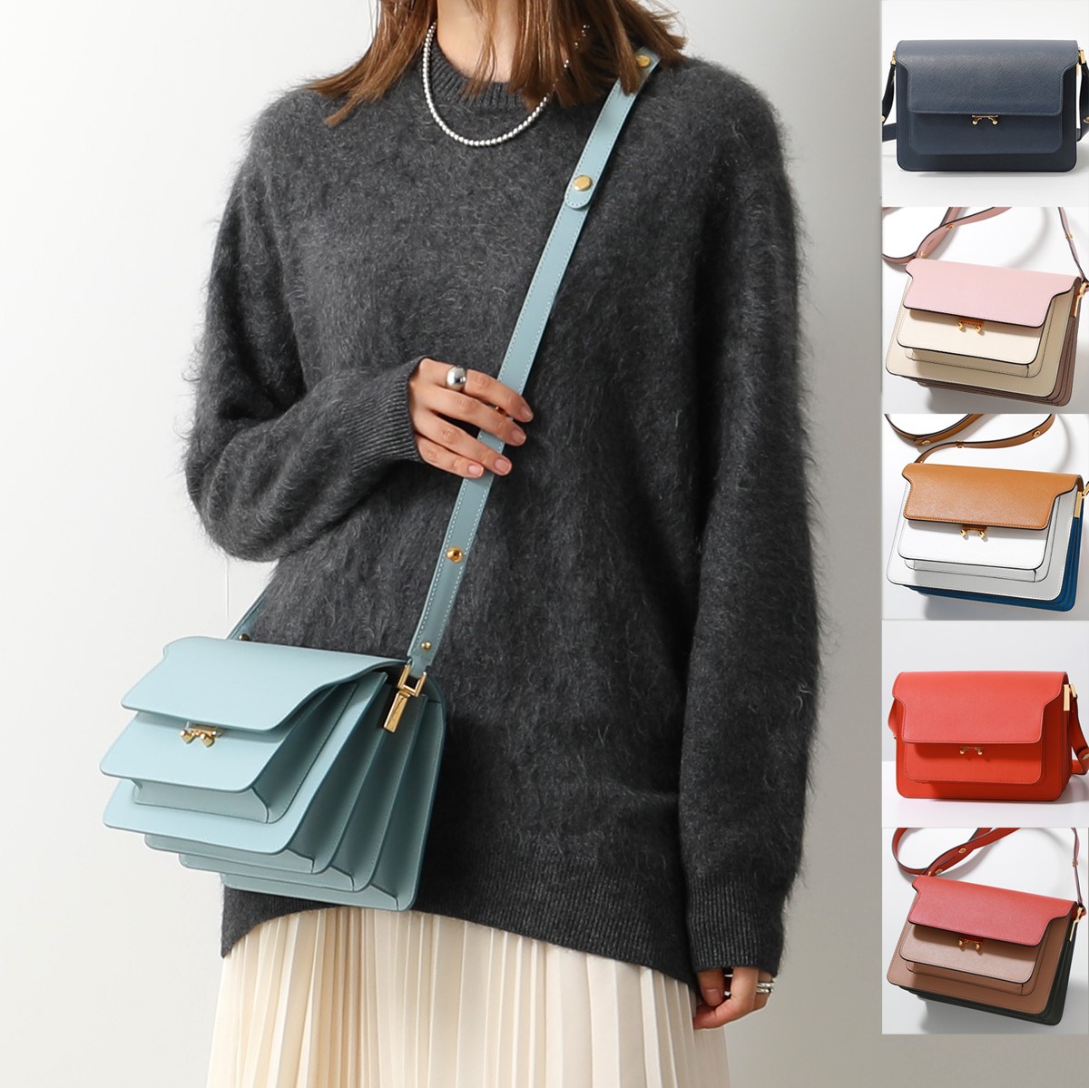 楽天市場】MARNI マルニ ショルダーバッグ NOOS TRUNK BAG SBMPN09