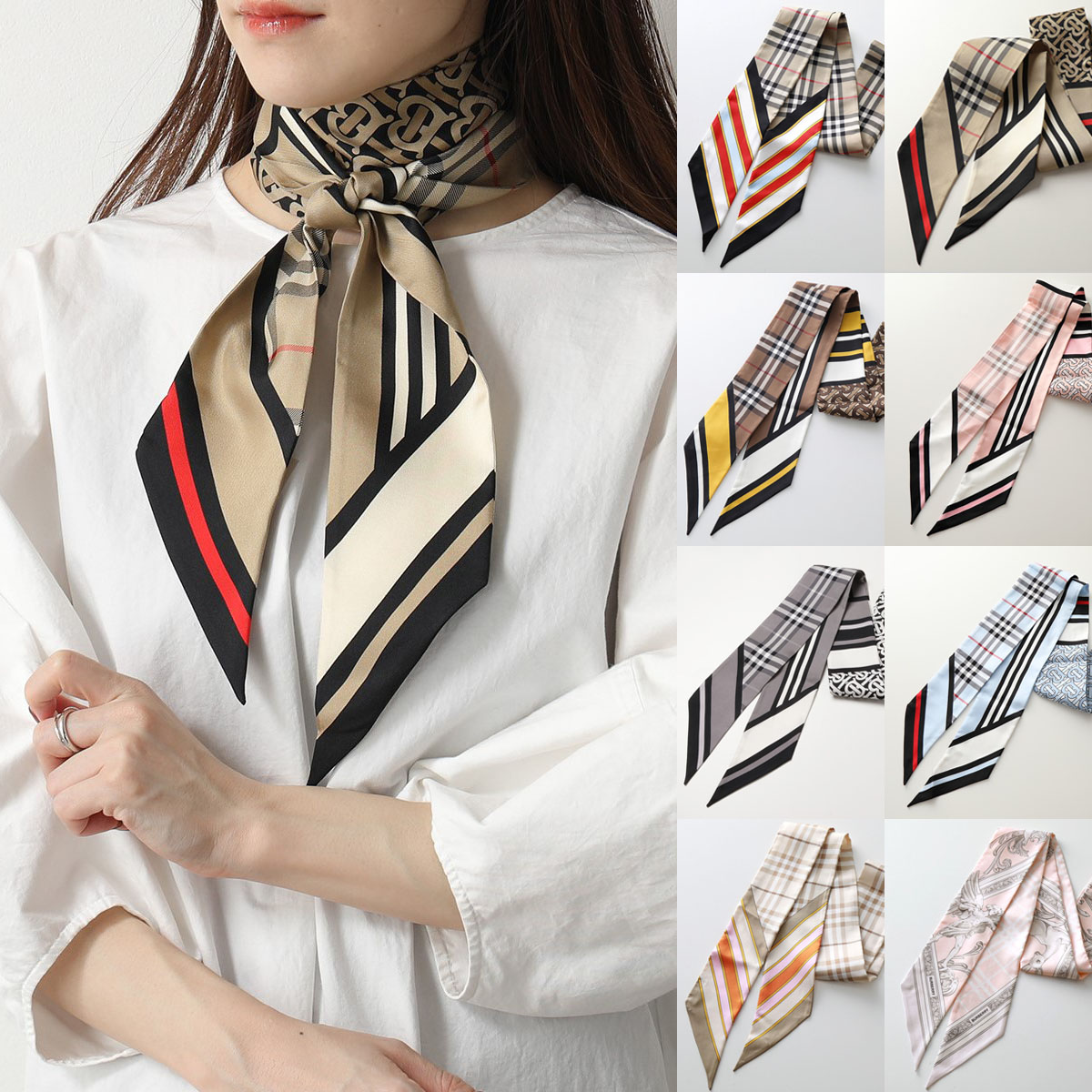 楽天市場】BURBERRY バーバリー スキニースカーフ SKINNY SCARF