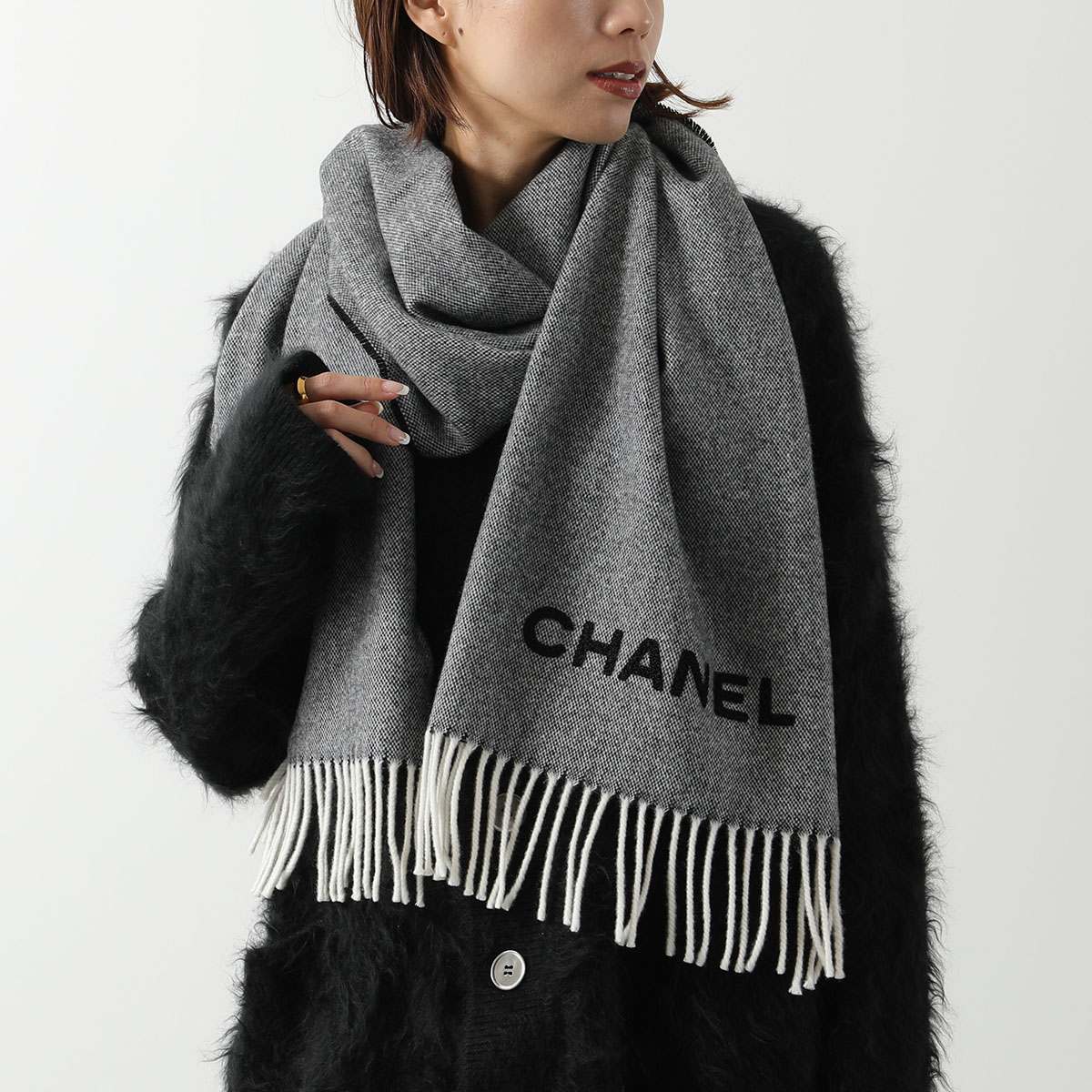楽天市場】CHANEL シャネル マフラー AA9403 B13801 レディース ロゴ