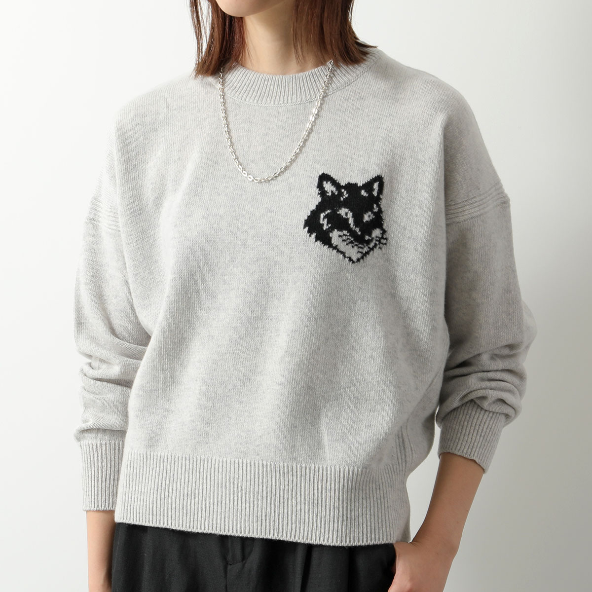 楽天市場】MAISON KITSUNE メゾンキツネ ニット FOX HEAD INTARSIA
