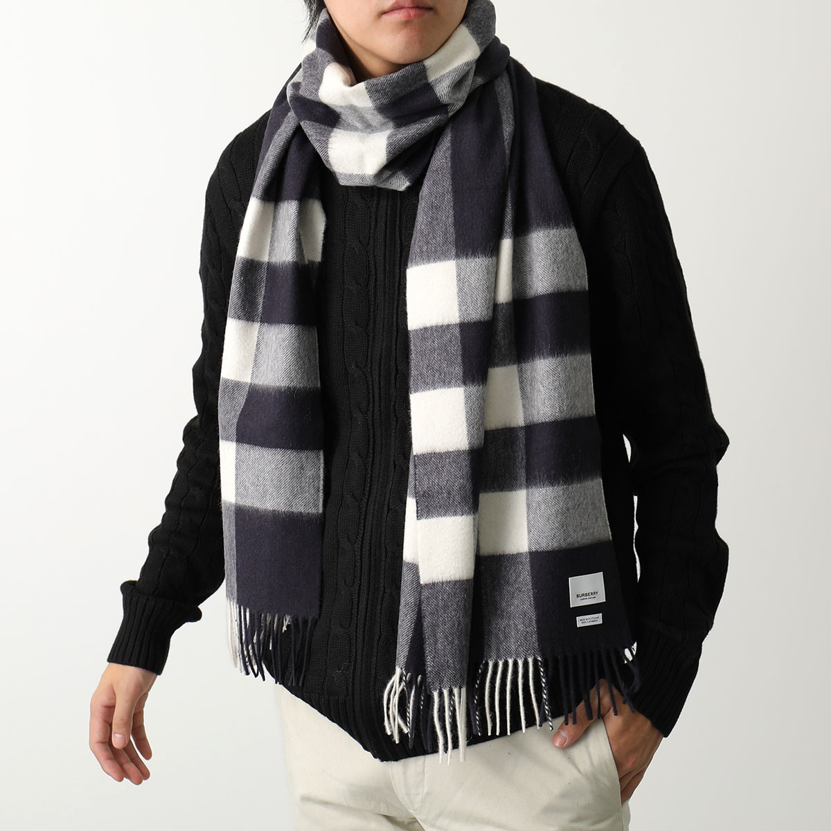 楽天市場】BURBERRY バーバリー マフラー HALF MEGA CHECK CASHMERE