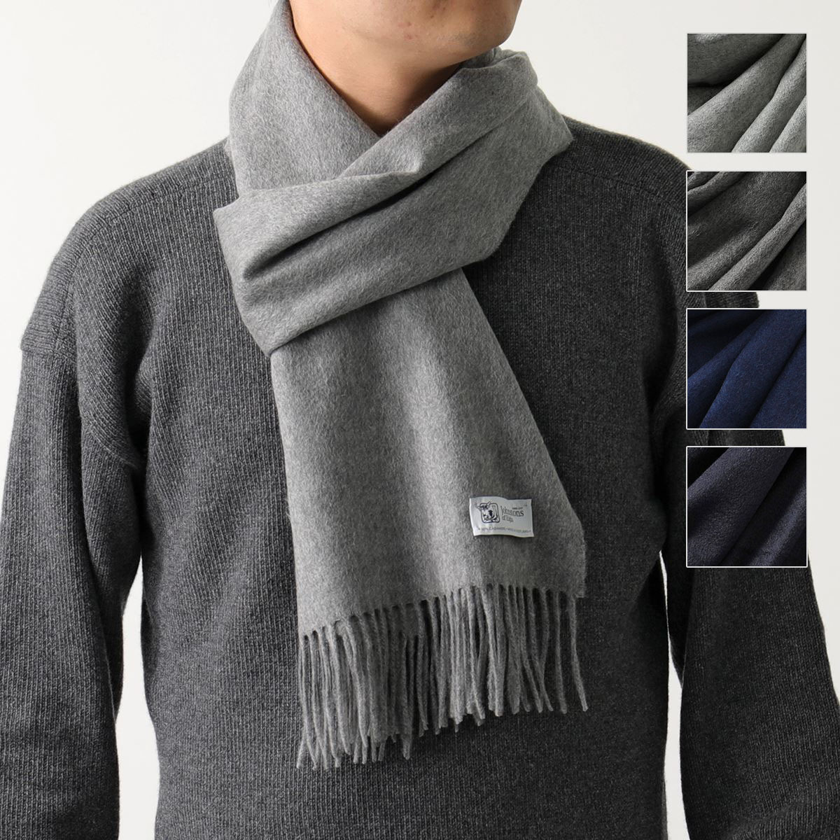 楽天市場】JOHNSTONS OF ELGIN ジョンストンズ マフラー WA 57 メンズ