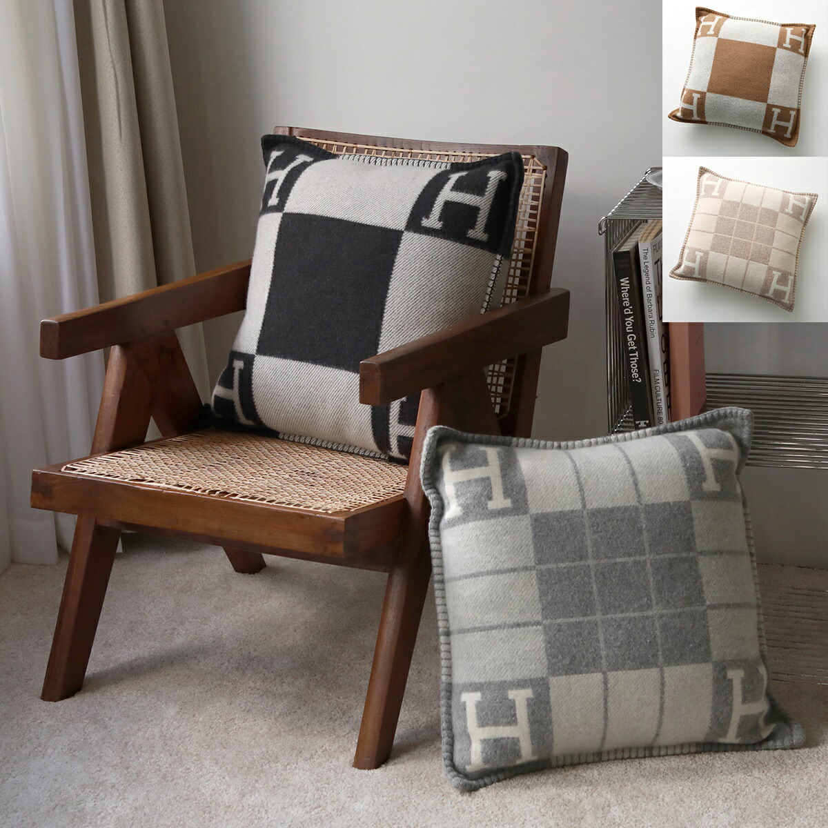 楽天市場】HERMES エルメス クッション アヴァロン CUSHION AVALON PM