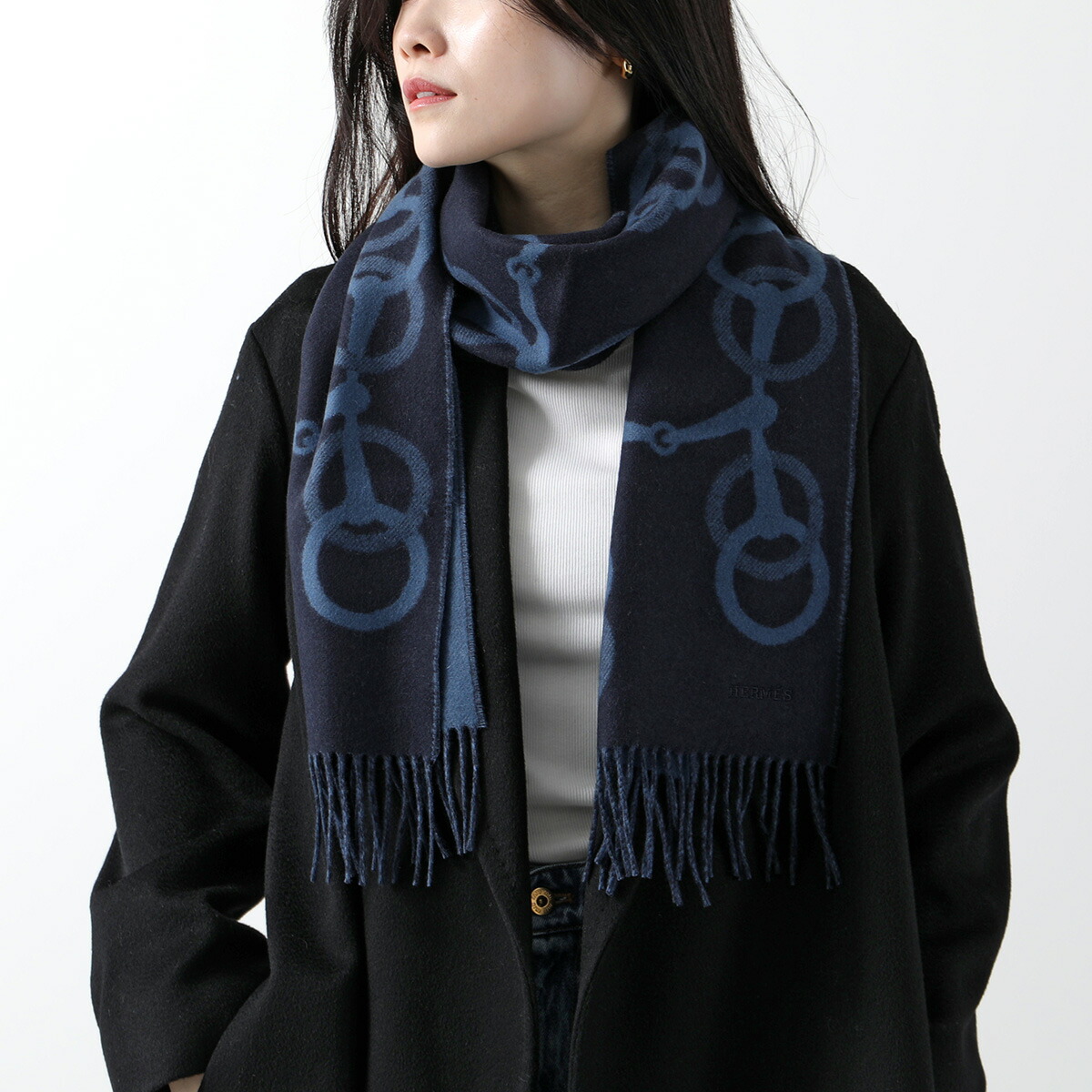 楽天市場】HERMES エルメス マフラー 170×25 エニー・モール H394809T