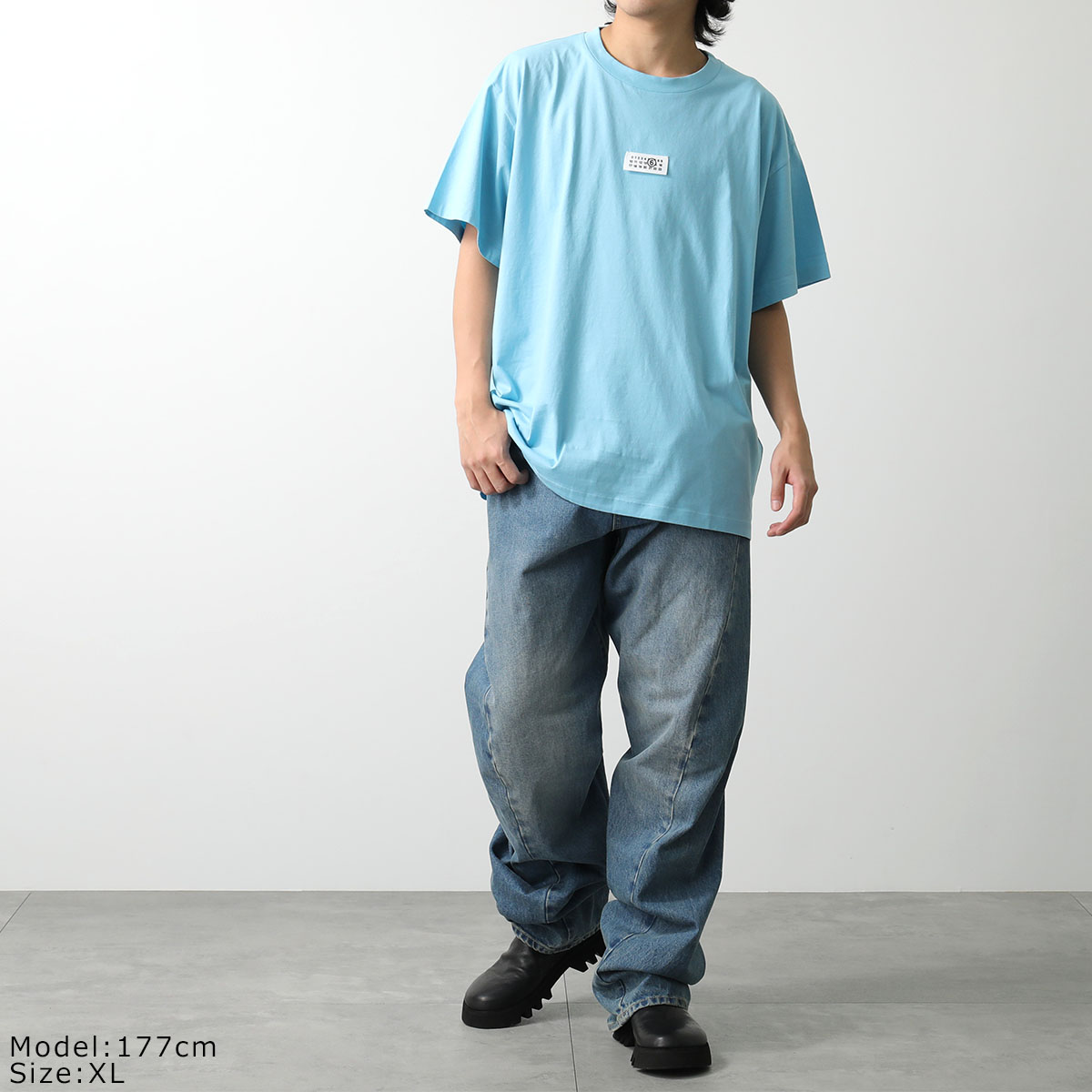 Hermes マルジェラ期 36 シルク混Tシャツ グレージュ Hermes