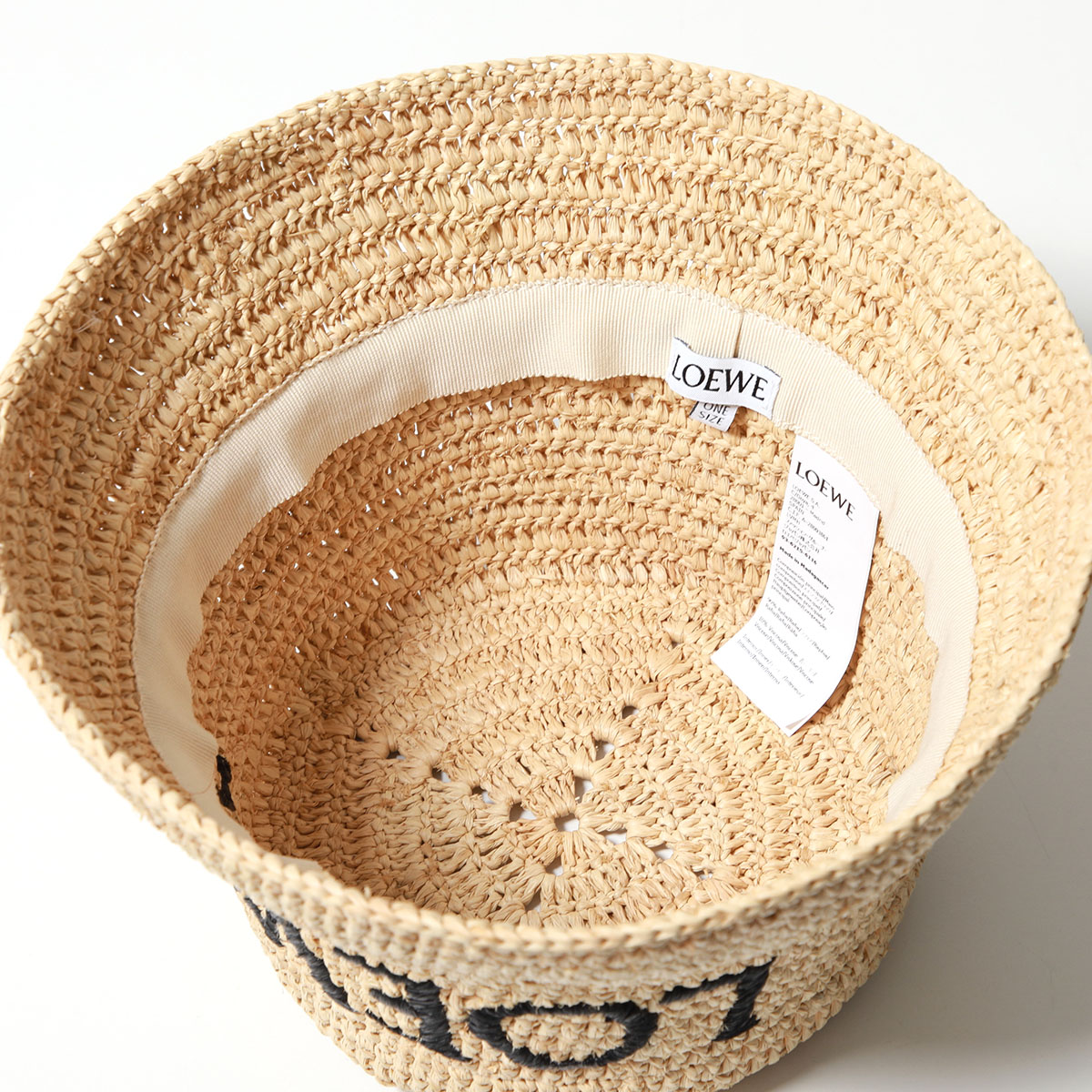 楽天市場】LOEWE ロエベ バケットハット BUCKET HAT RAFFIA LOGO