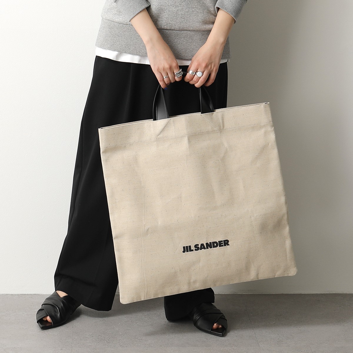 楽天市場】JIL SANDER ジルサンダー トートバッグ BOOK TOTE SQUARE