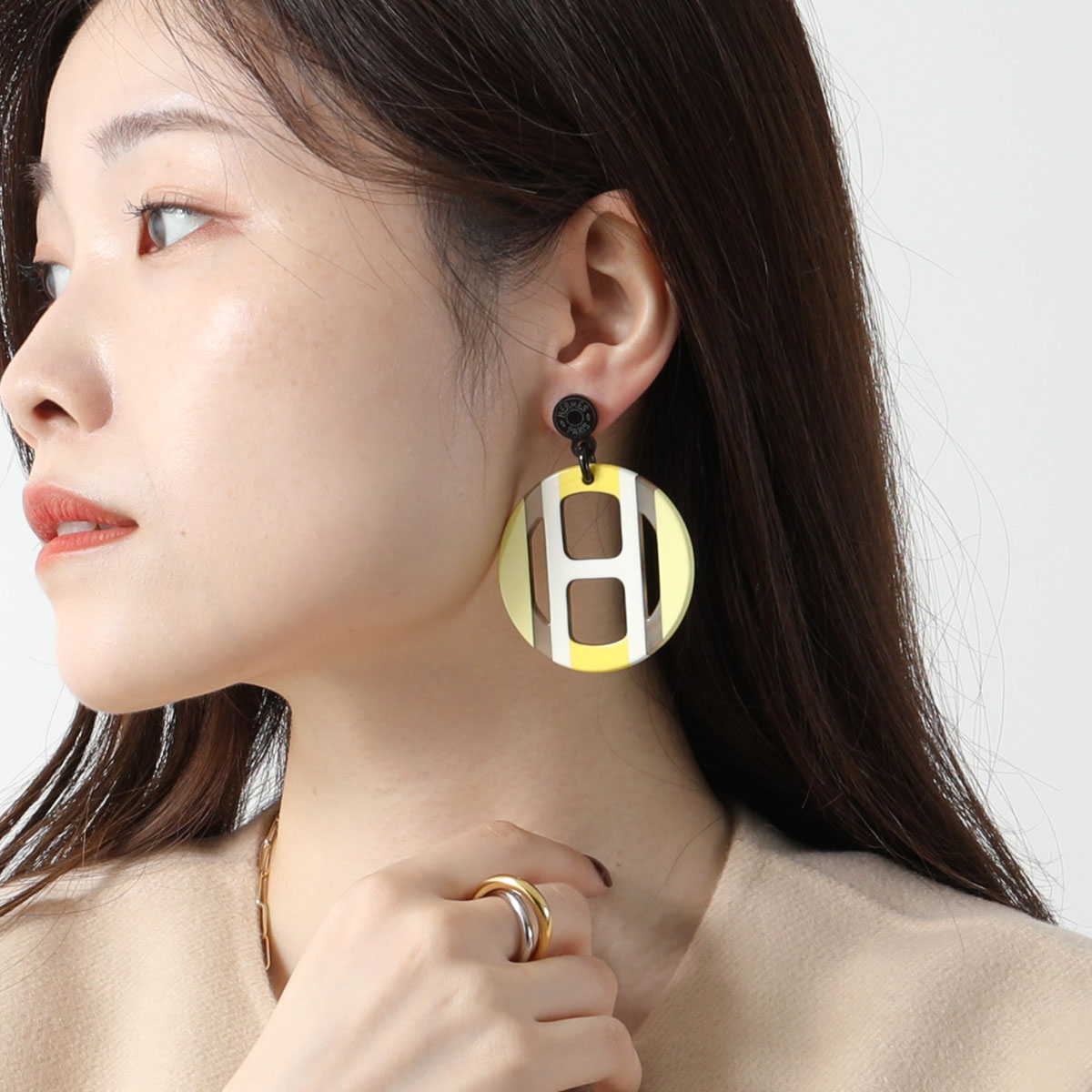 楽天市場】【カラー限定特価】HERMES エルメス ピアス H EQUIPE