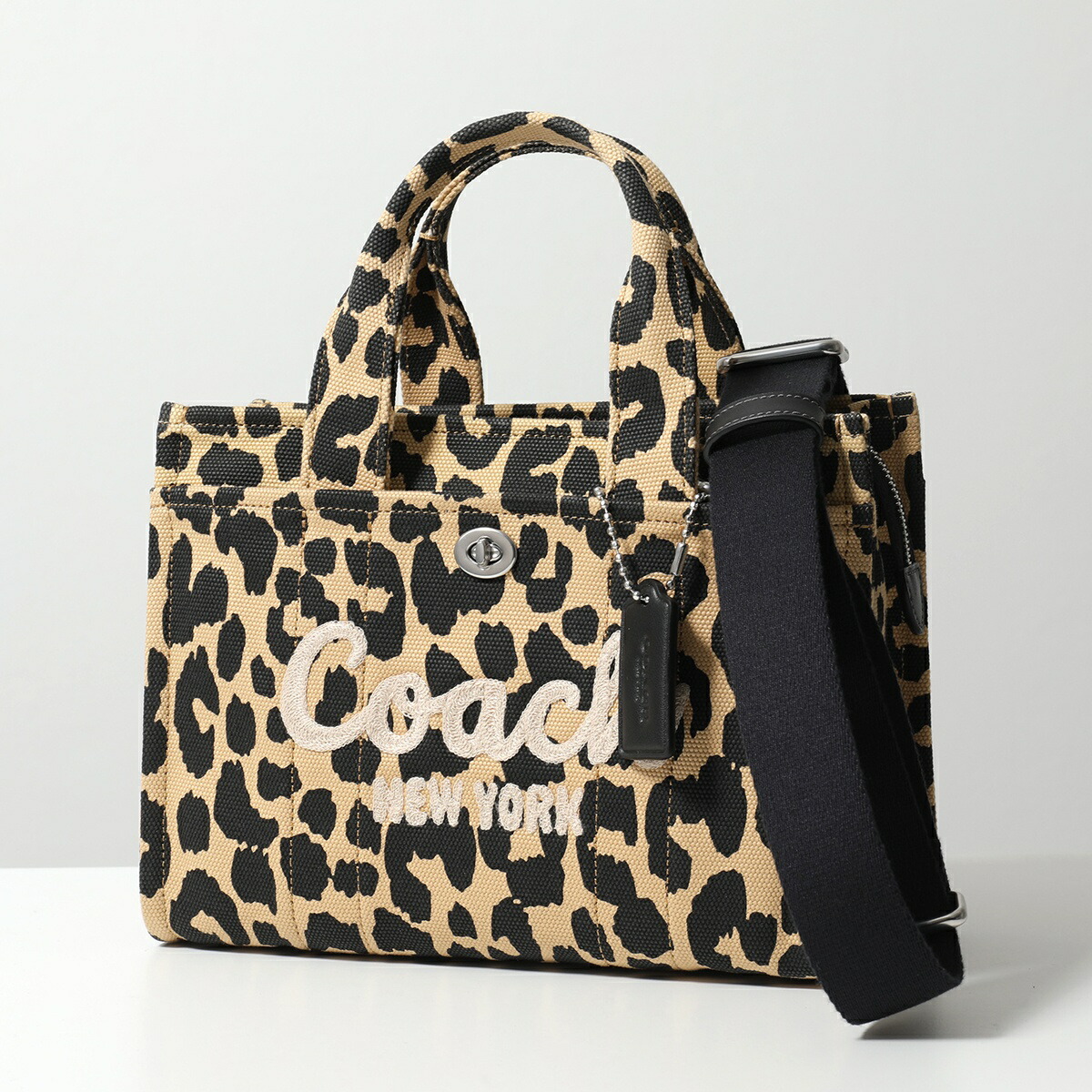楽天市場】COACH コーチ ショルダーバッグ LEOPARD CARGO TOTE 26