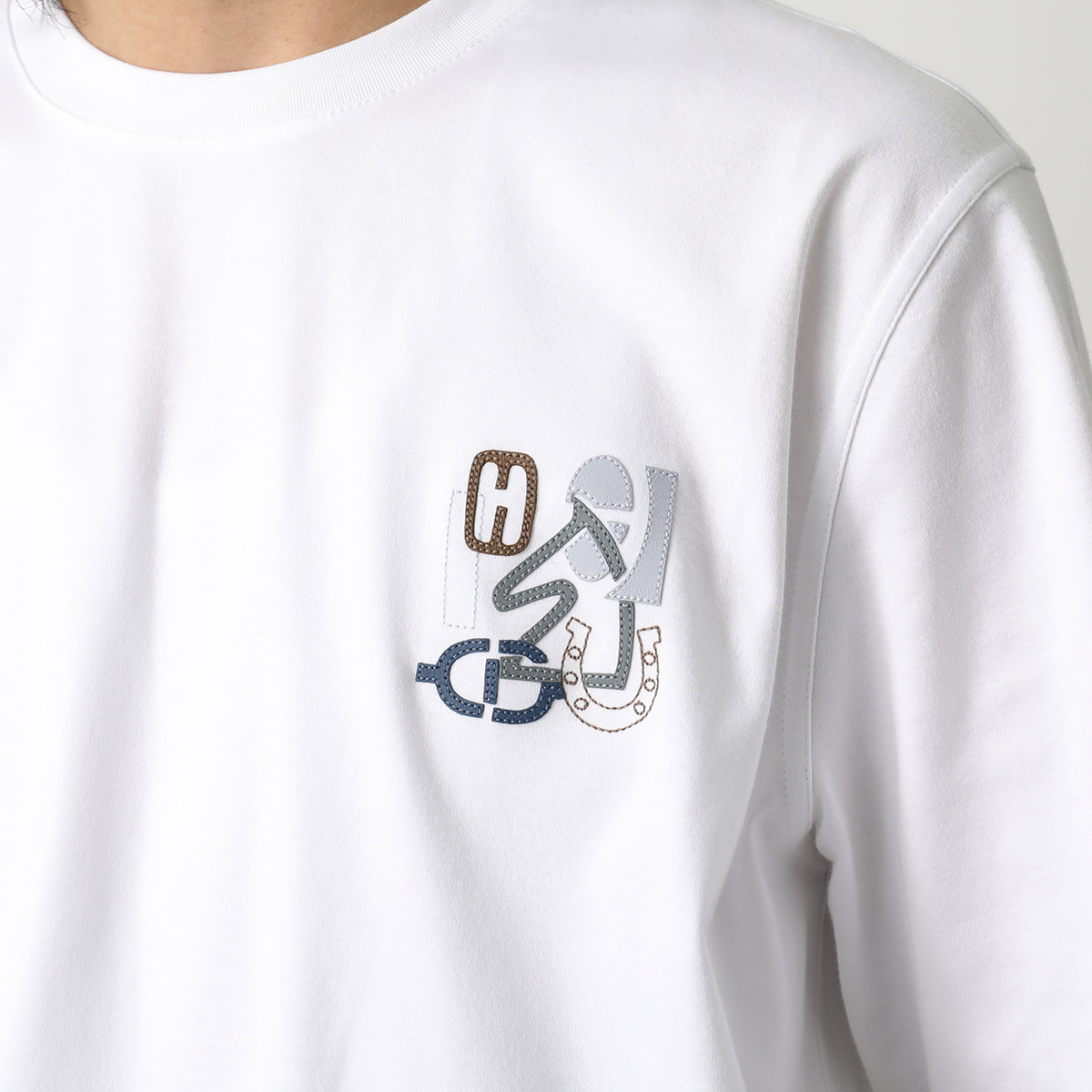 楽天市場】HERMES エルメス Tシャツ H557930HA メンズ Hパズル クルー