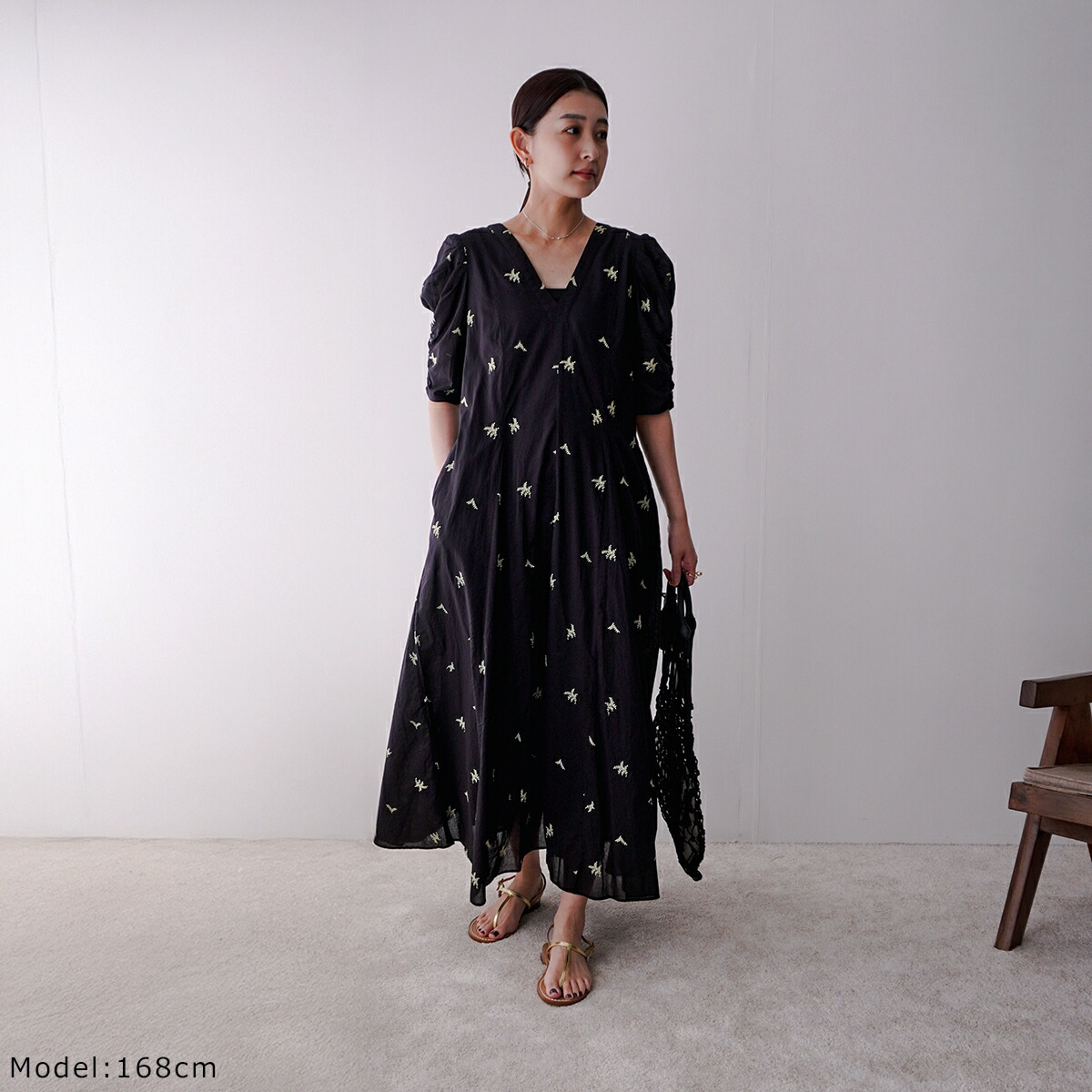 楽天市場】ne Quittez pas ヌキテパ ワンピース COTTON VOILE DOT LEAF