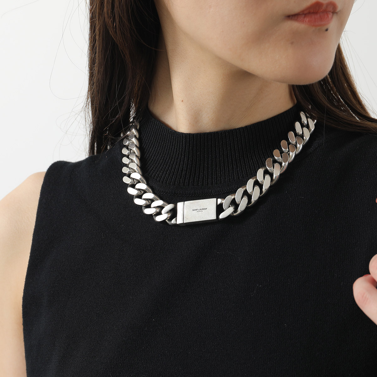 楽天市場】SAINT LAURENT サンローラン ネックレス METAL CURB CHAIN