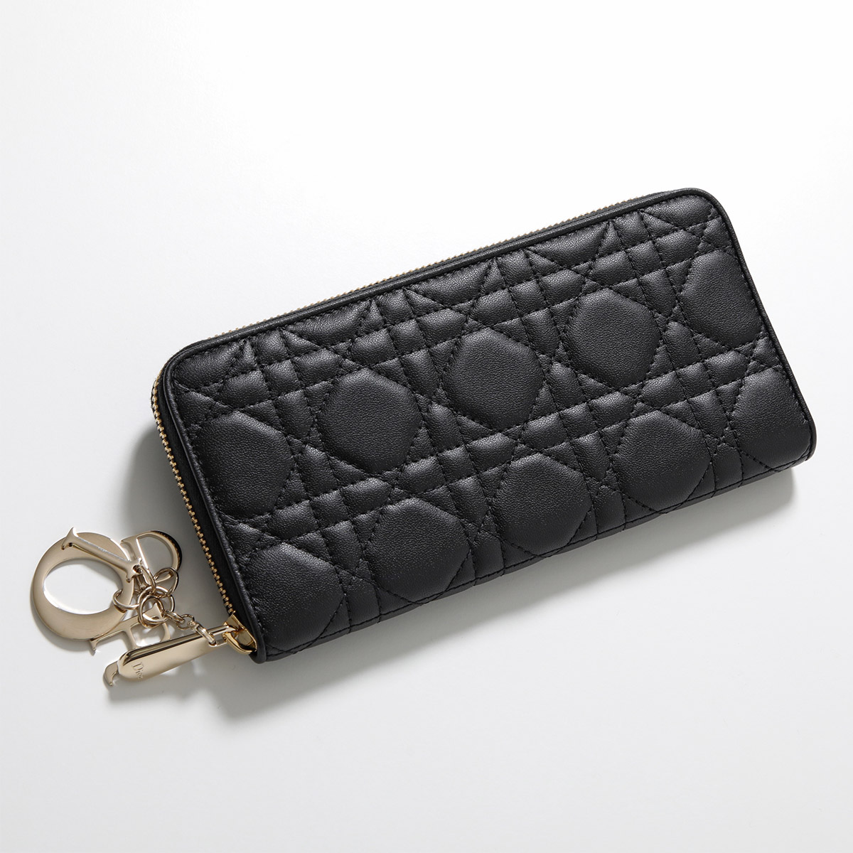 楽天市場】Dior ディオール ラウンドファスナー長財布 LADY DIOR