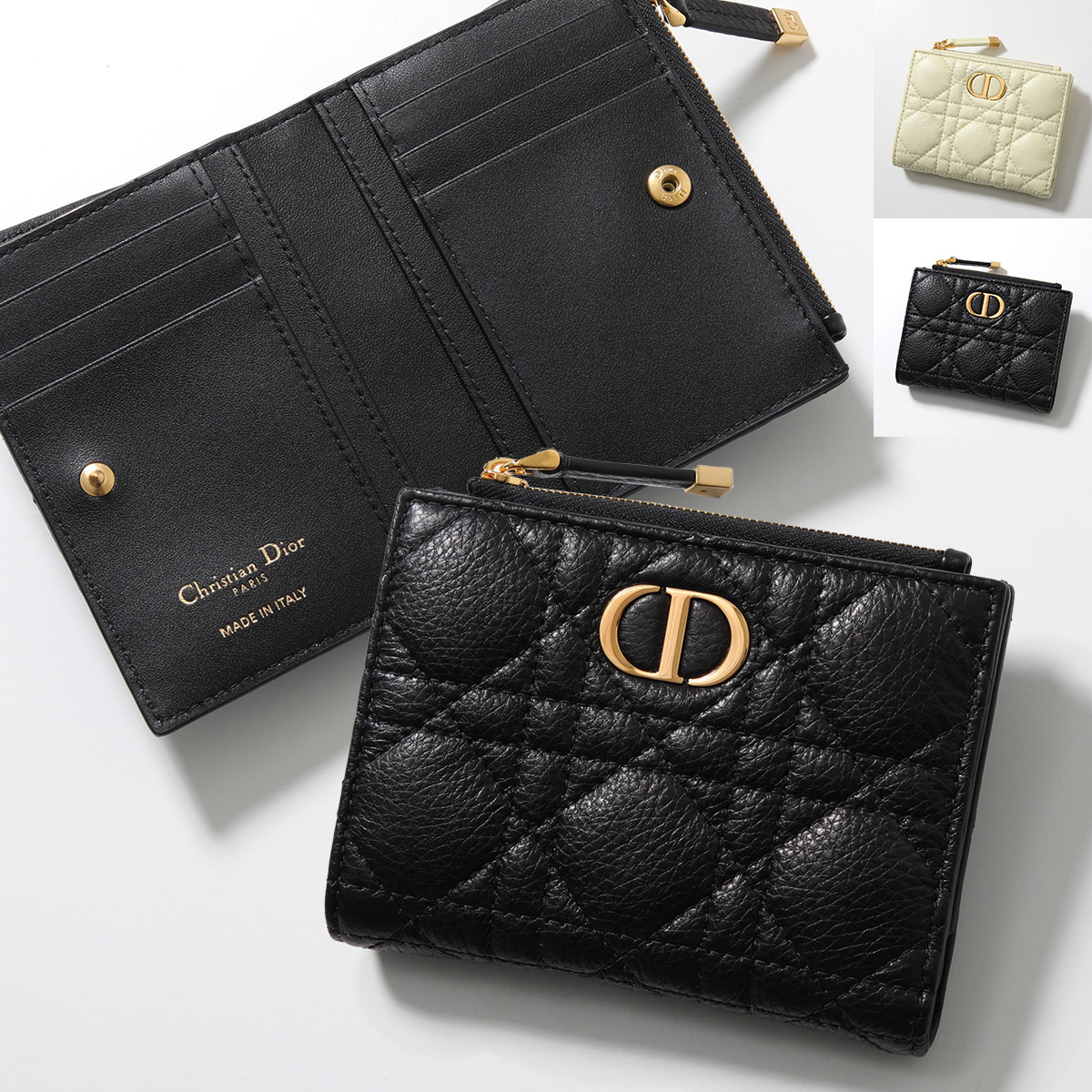 楽天市場】Dior ディオール 二つ折り財布 Dior Caro Dahlia カロ
