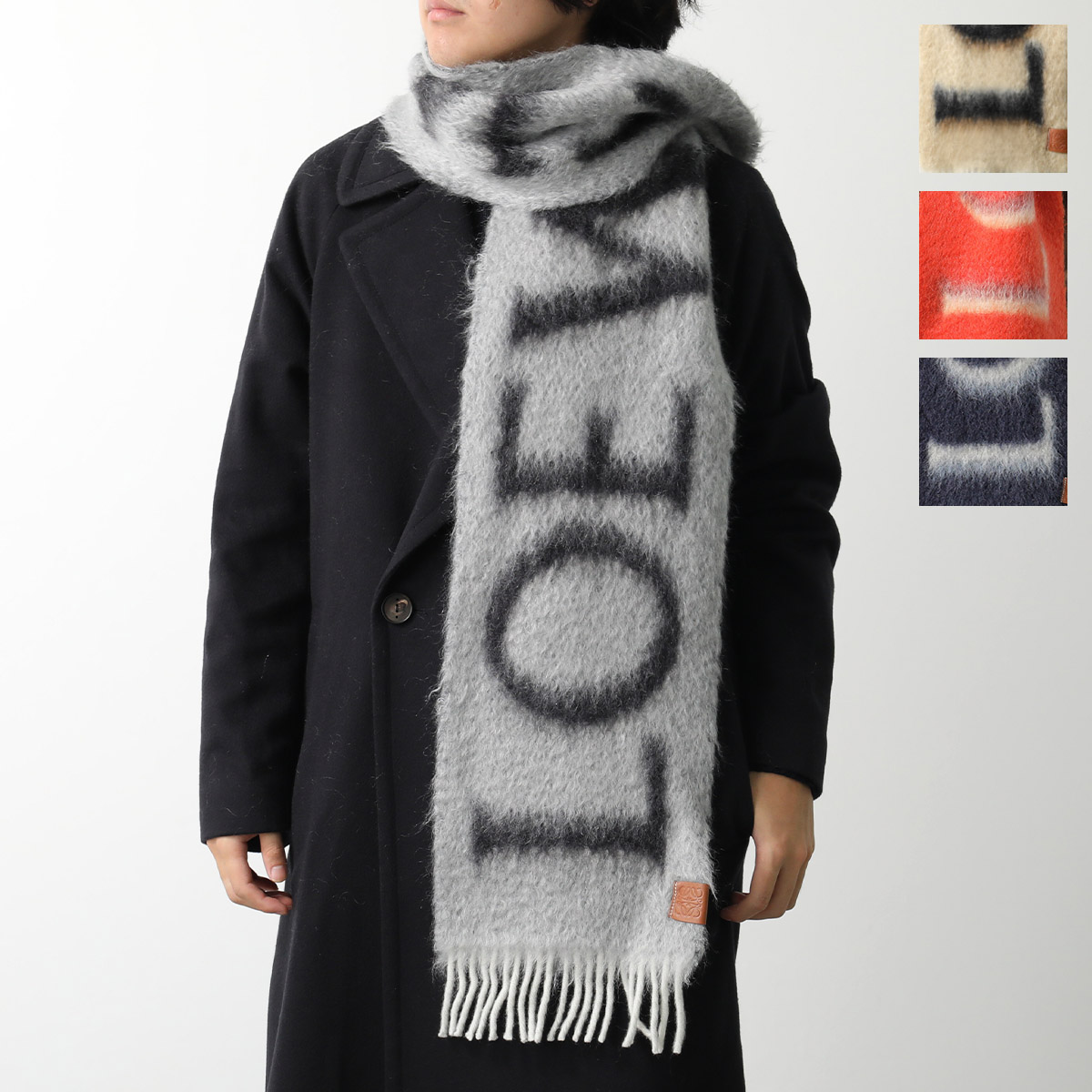 楽天市場】LOEWE ロエベ マフラー F811257X03 メンズ モヘア ウール