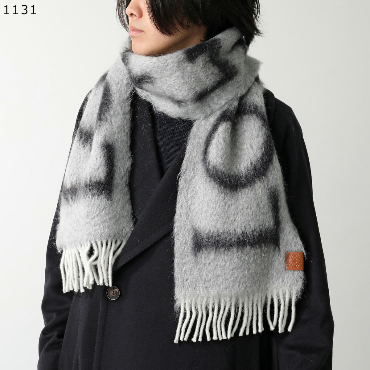 楽天市場】LOEWE ロエベ マフラー F811257X03 メンズ モヘア ウール