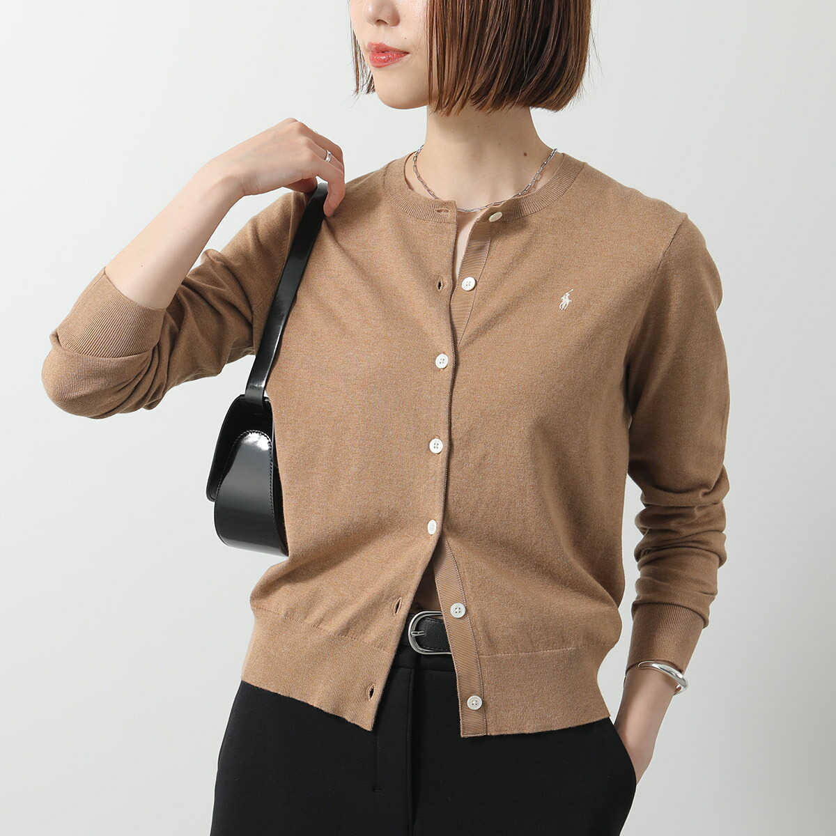 ラルフローレン キャメル コットンアランガーディガン 160 ミニ