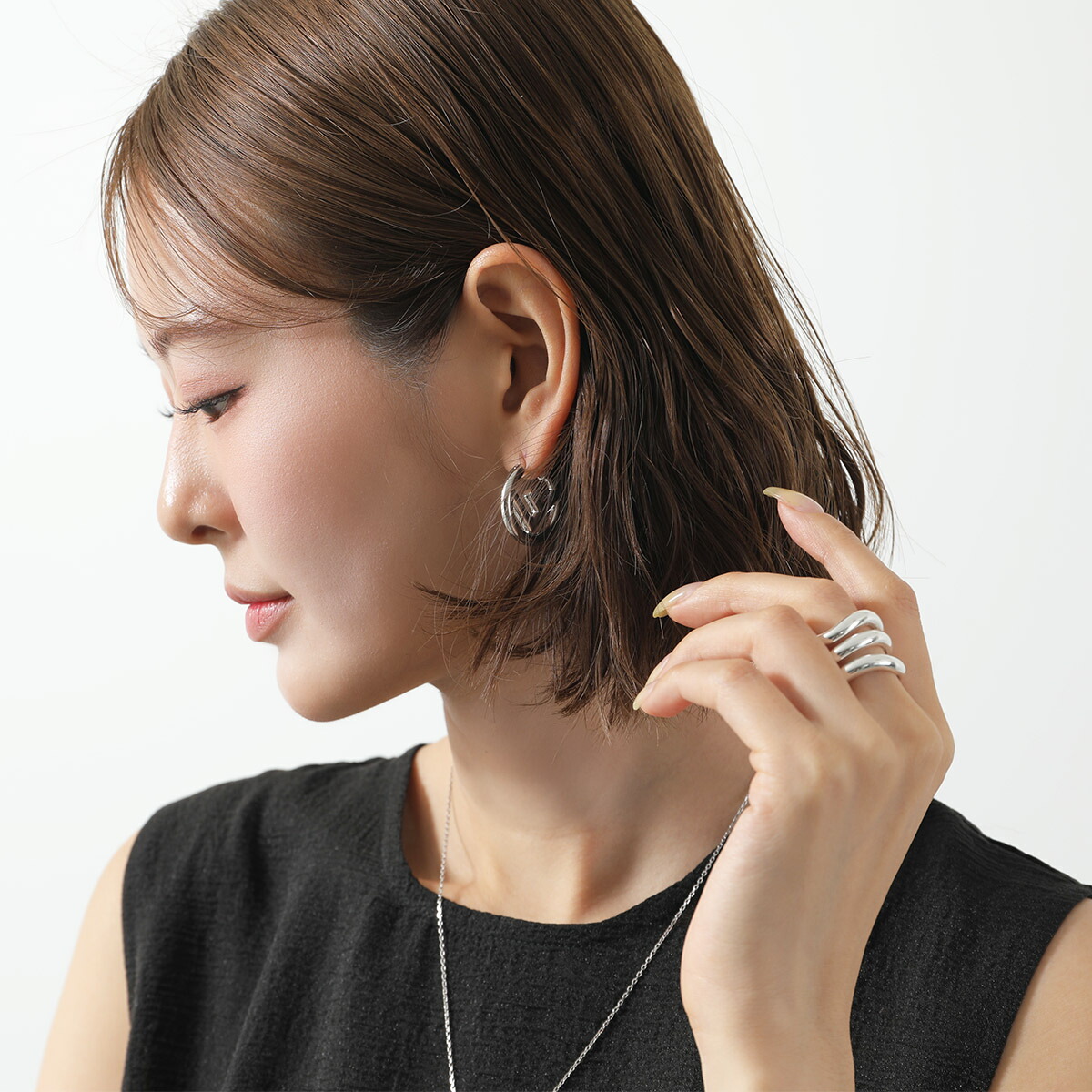 楽天市場】FENDI フェンディ ピアス F IS エフ イズ 8AG745 B08