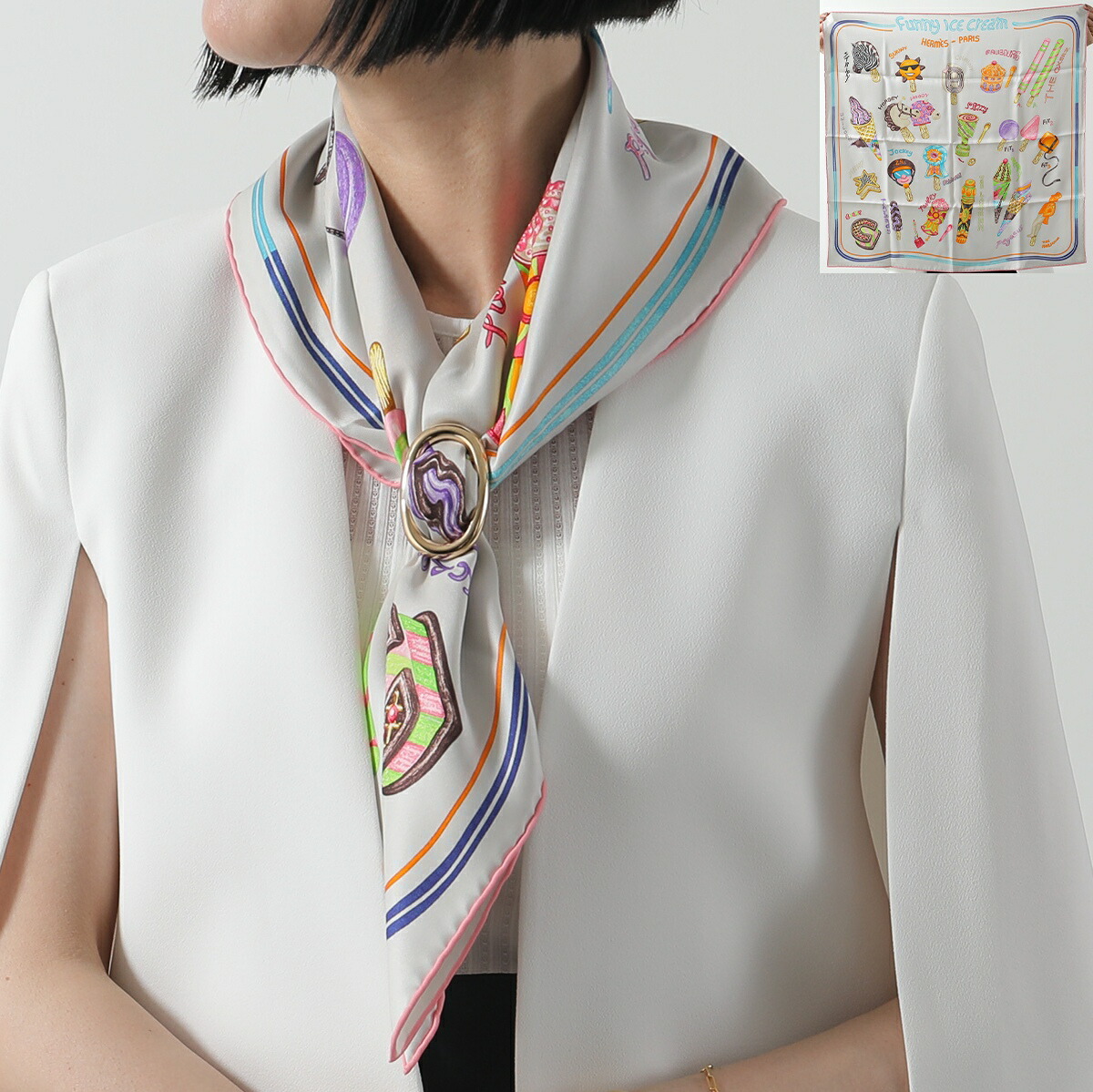 楽天市場】HERMES エルメス スカーフ CARRE カレH 70×70 H983912S