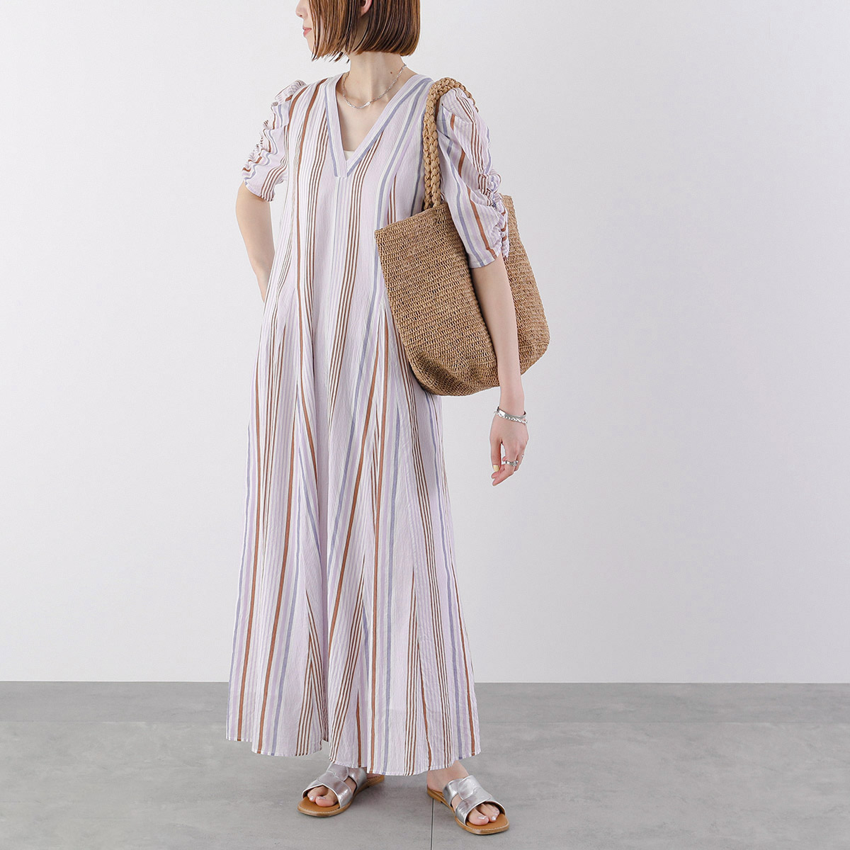 楽天市場】ne Quittez pas ヌキテパ ワンピース Cotton Voile Gather