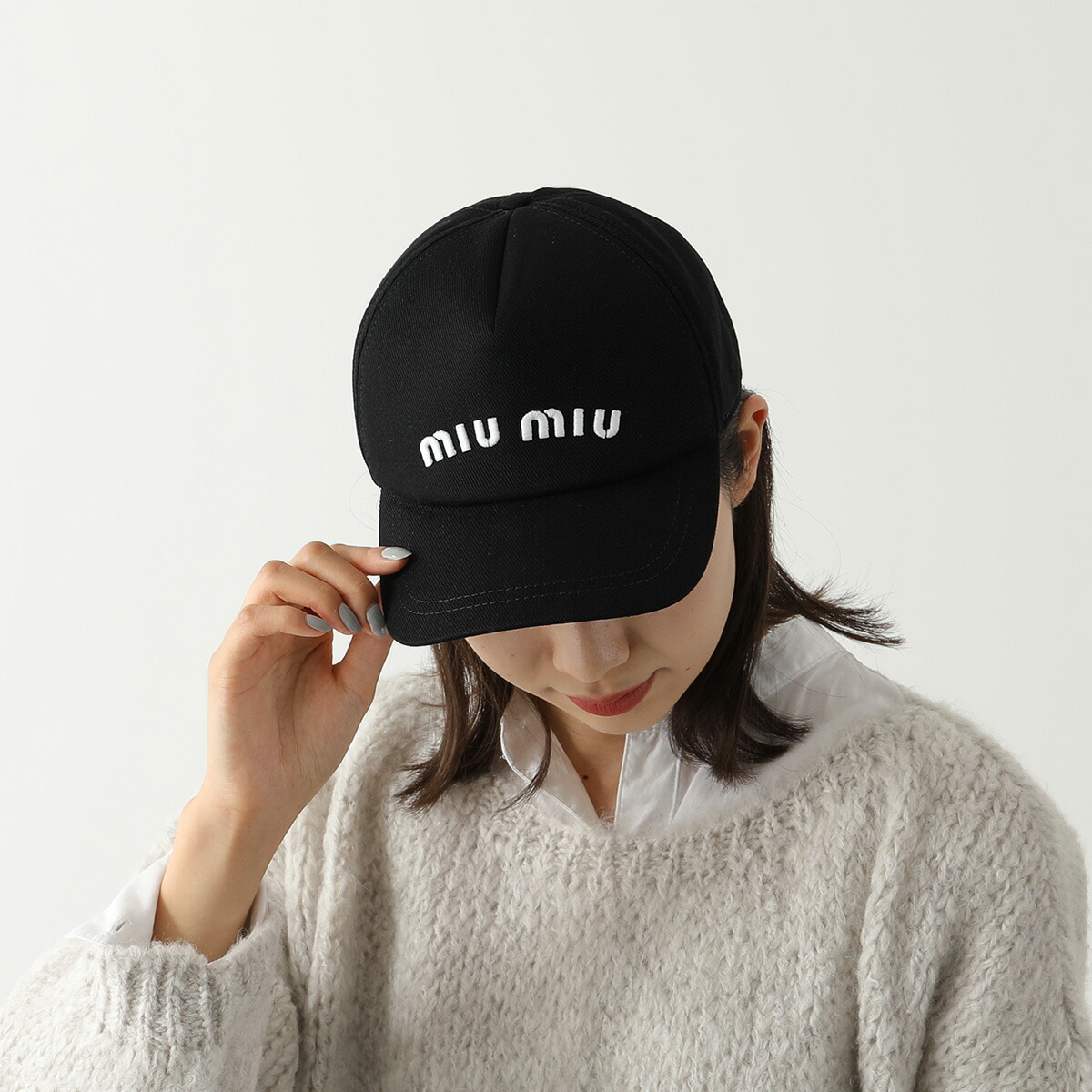 ミュウミュウ miumiu ミュウミュウ ベースボール ウールキャップ