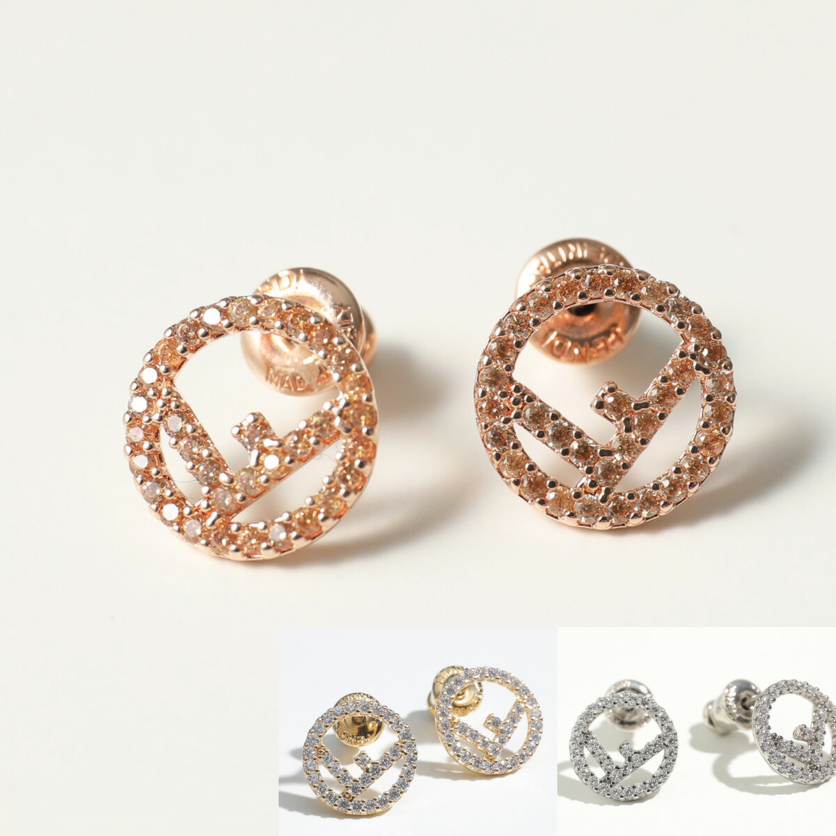 楽天市場】FENDI フェンディ ピアス F IS FENDI 8AG738 6DM レディース