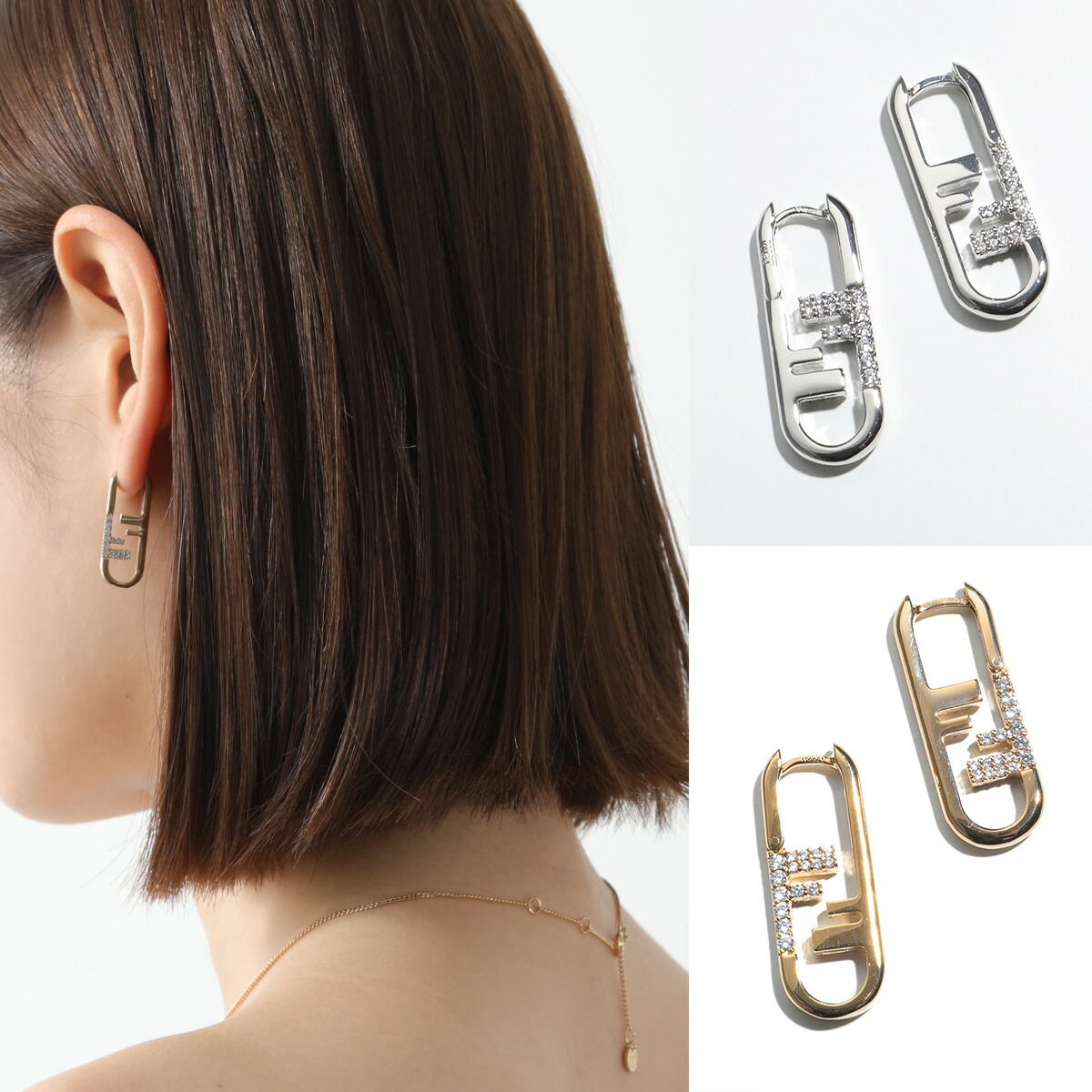 楽天市場】FENDI フェンディ ピアス オーロック 8AH449 A44G