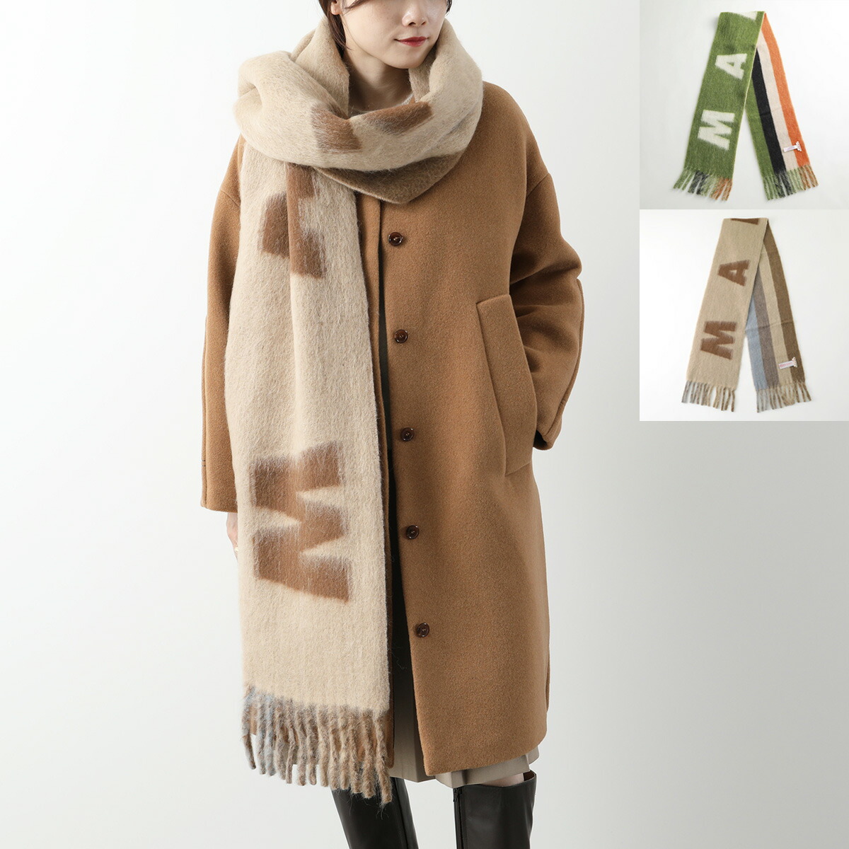 楽天市場】MARNI マルニ マフラー SCMC0103A0 UAW017 レディース ロゴ