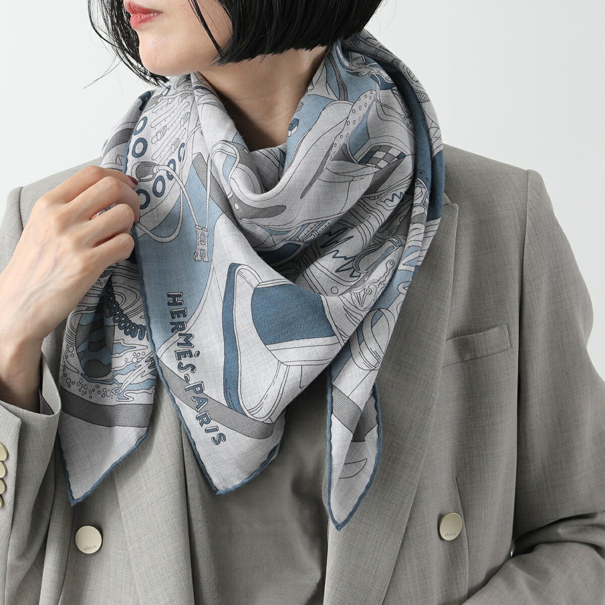 楽天市場】HERMES エルメス スカーフ CARRE カレH 100×100 104062T