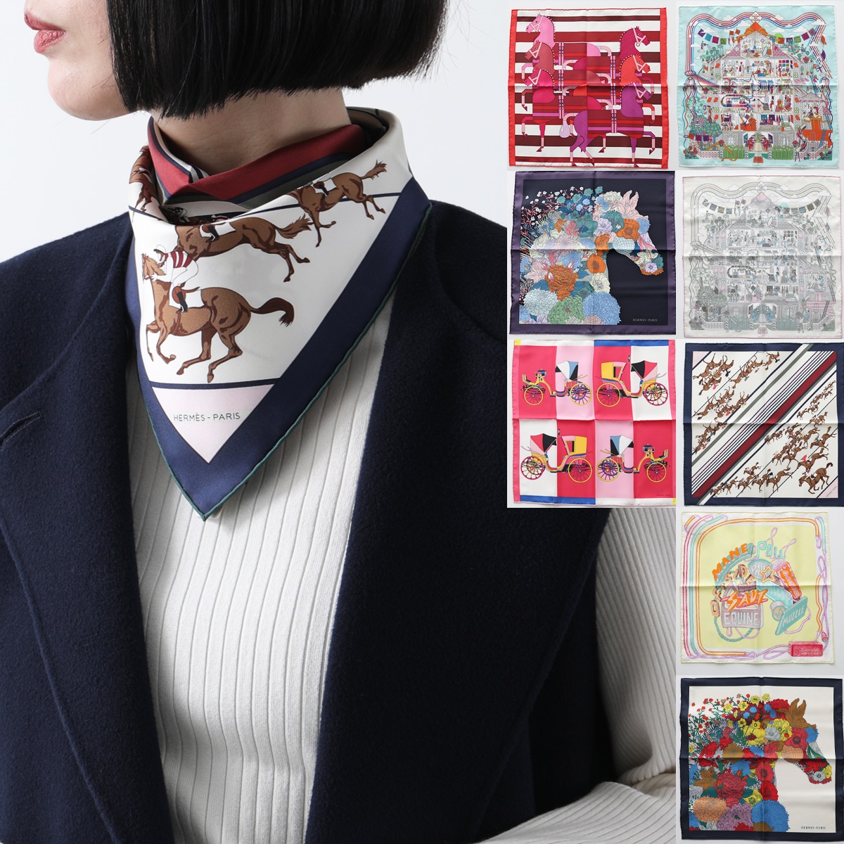 楽天市場】HERMES エルメス スカーフ ガヴロッシュ GAVROCHE TWILL 45