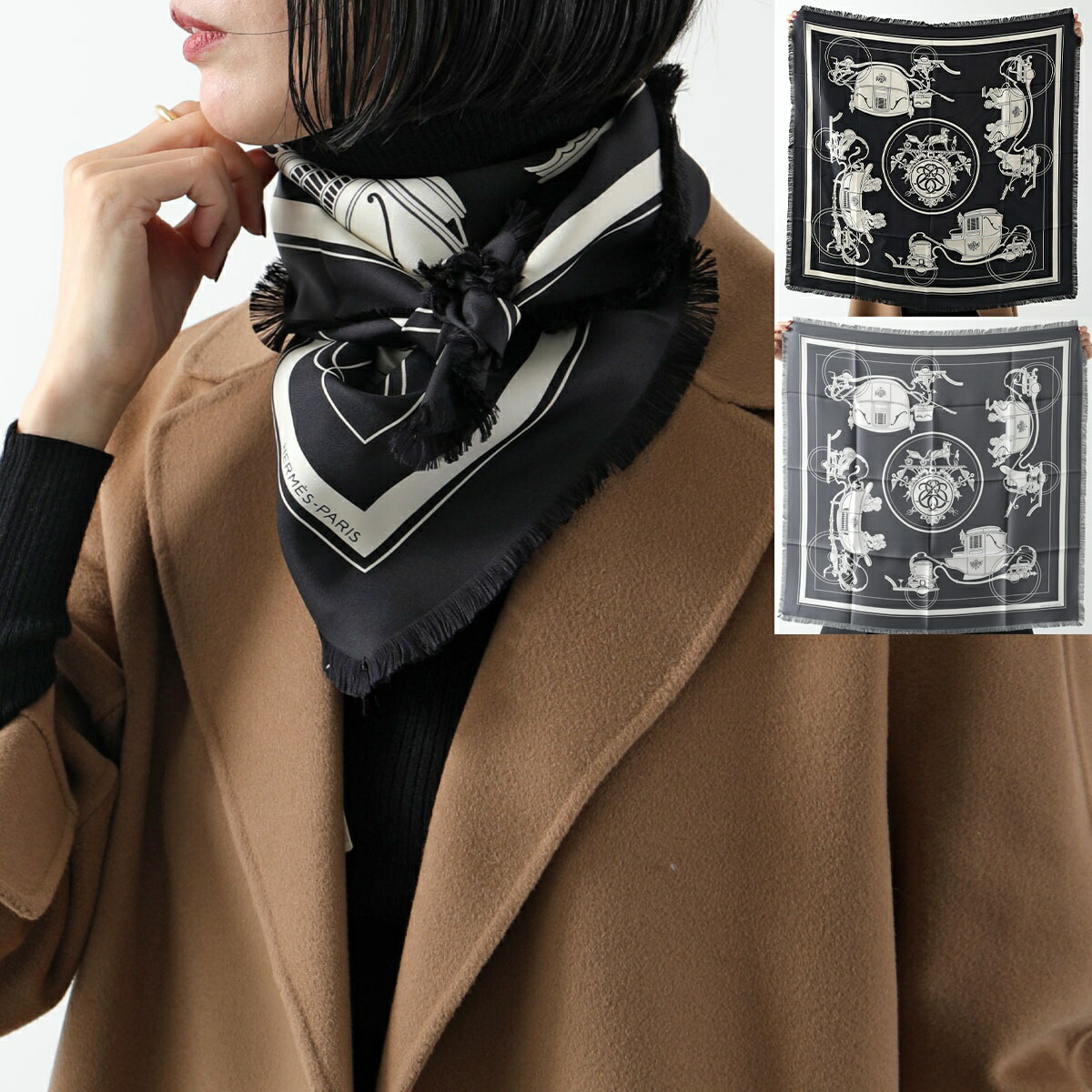 楽天市場】HERMES エルメス スカーフ CARRE カレH 80×80 エクス