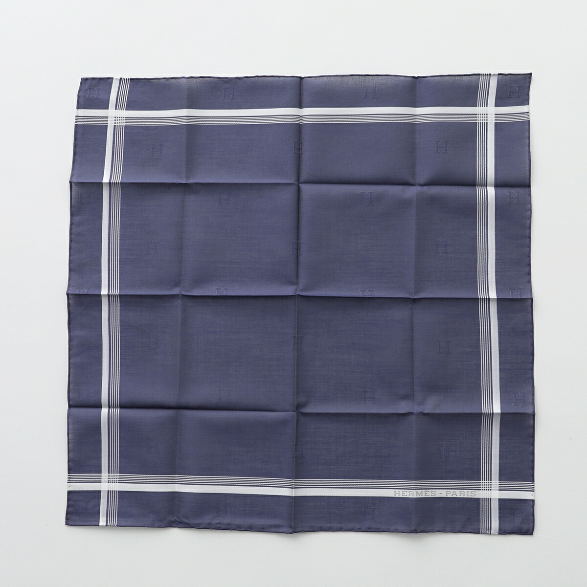 楽天市場】HERMES エルメス ハンカチ 46×46 Hレリーフ ジャガードH