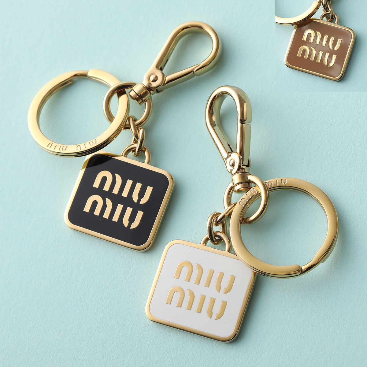 楽天市場】MIUMIU ミュウミュウ キーリング 5PS066 2F4A レディース