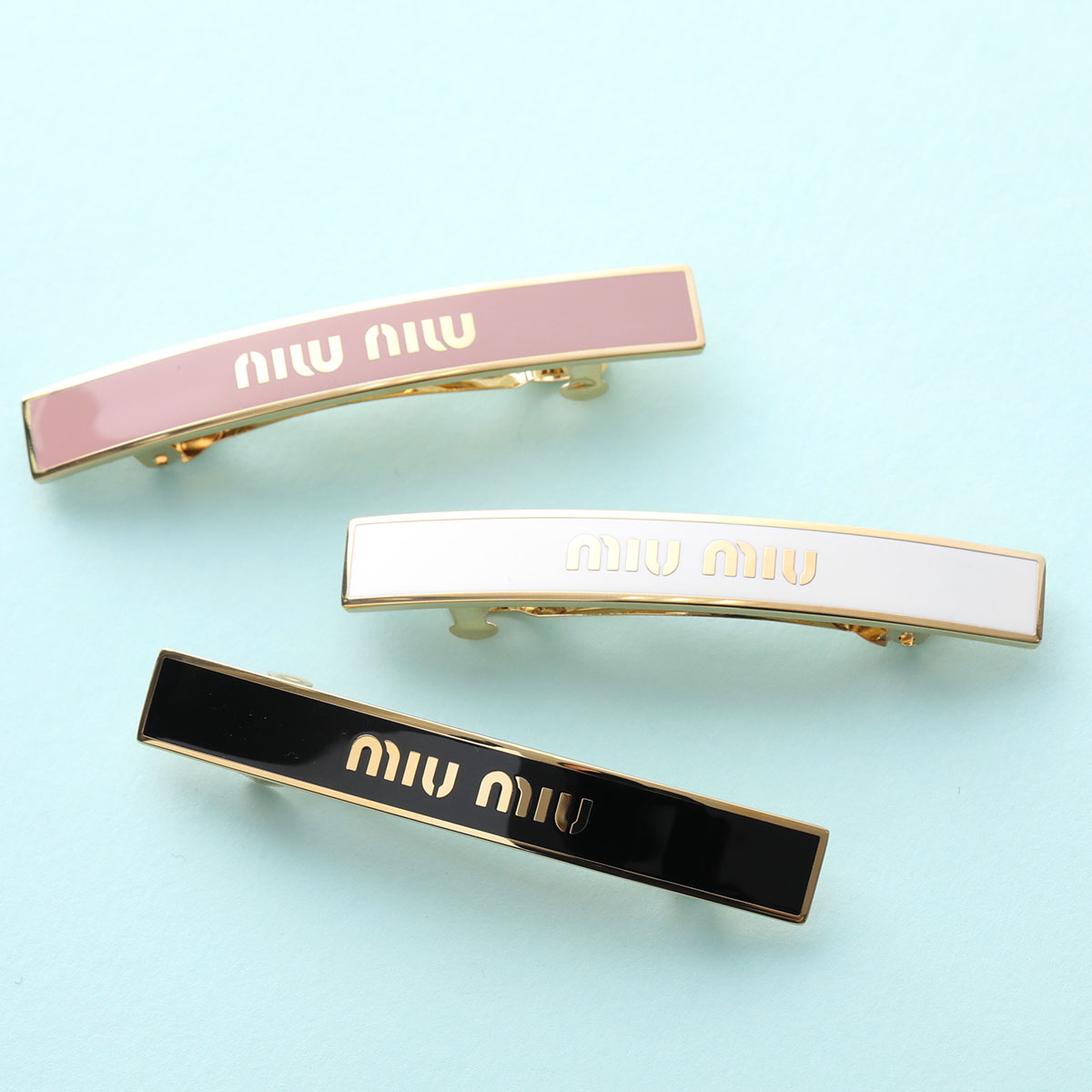 楽天市場】MIUMIU ミュウミュウ バレッタ 5IF172 2F6T レディース