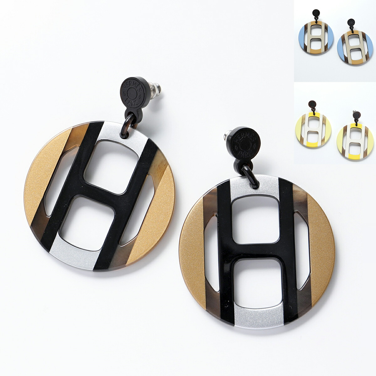 楽天市場】HERMES エルメス ピアス H EQUIPE アッシュ エキップ