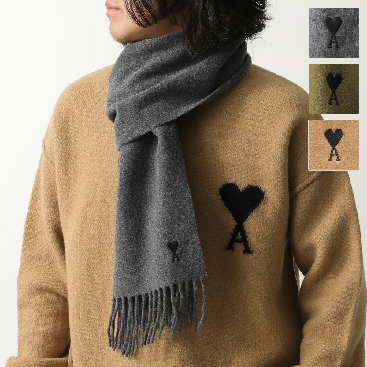 楽天市場】ami paris アミパリス マフラー Ami De Coeur USF677 334