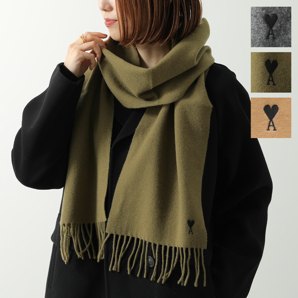 楽天市場】ami paris アミパリス マフラー Ami De Coeur USF677 334