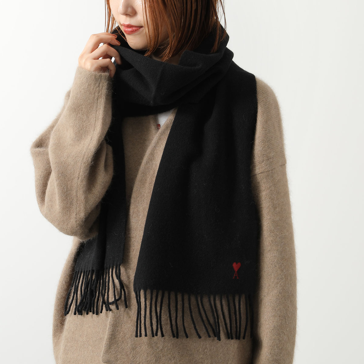 楽天市場】ami paris アミパリス マフラー BFUSF405.334 メンズ