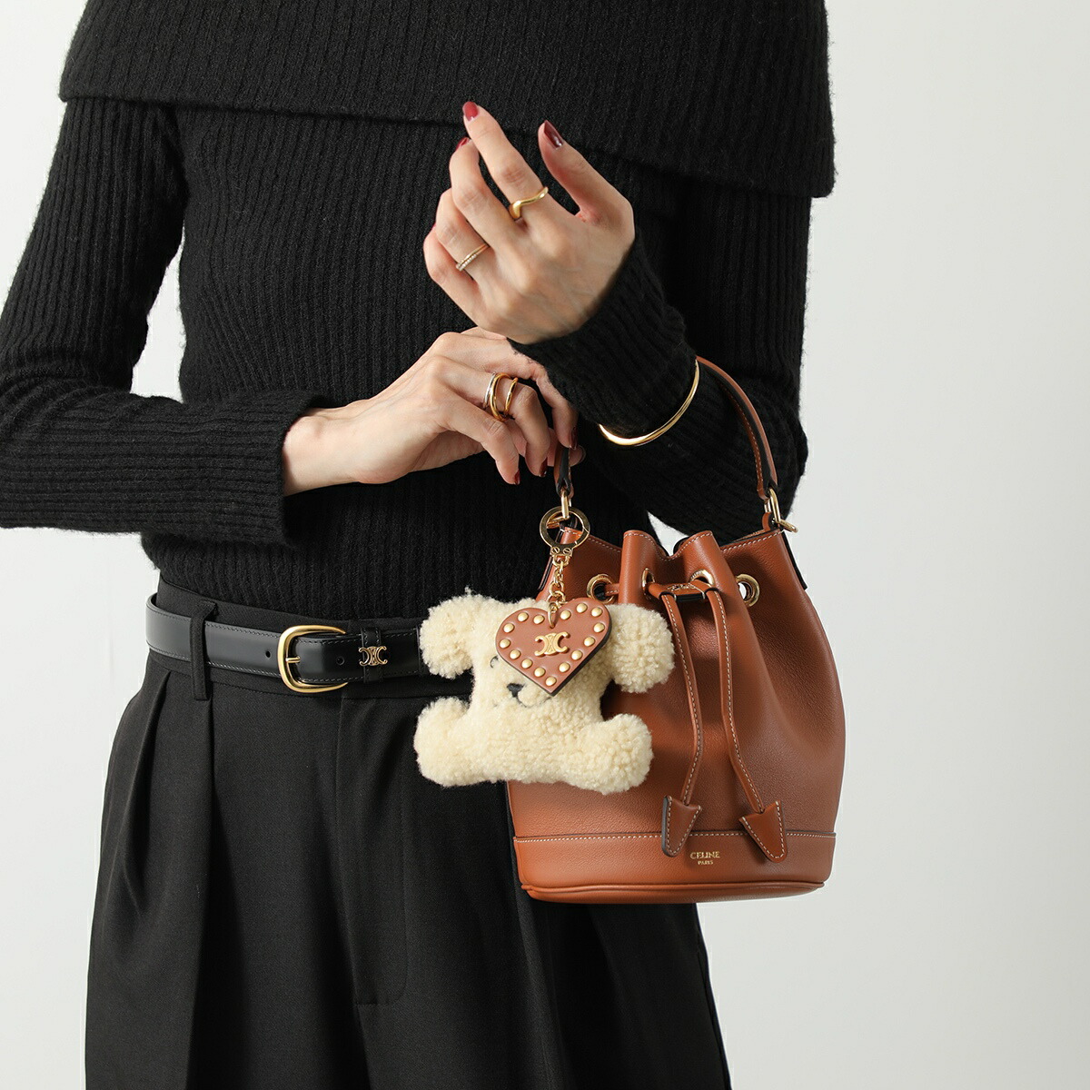 楽天市場】CELINE セリーヌ バッグチャーム TRIOMPHE PON PON