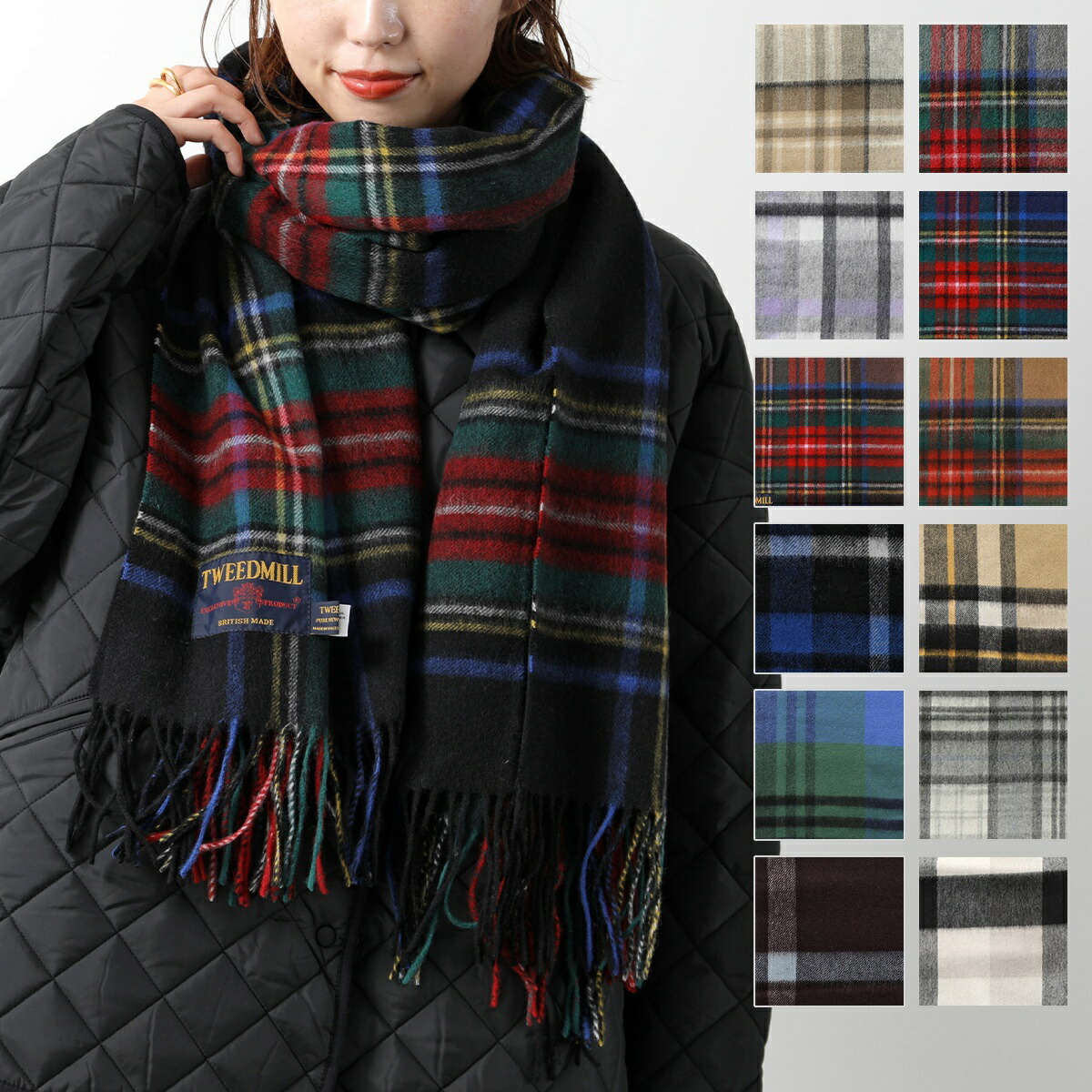 楽天市場】TWEED MILL ツイードミル マフラー Lambswool Knee throw