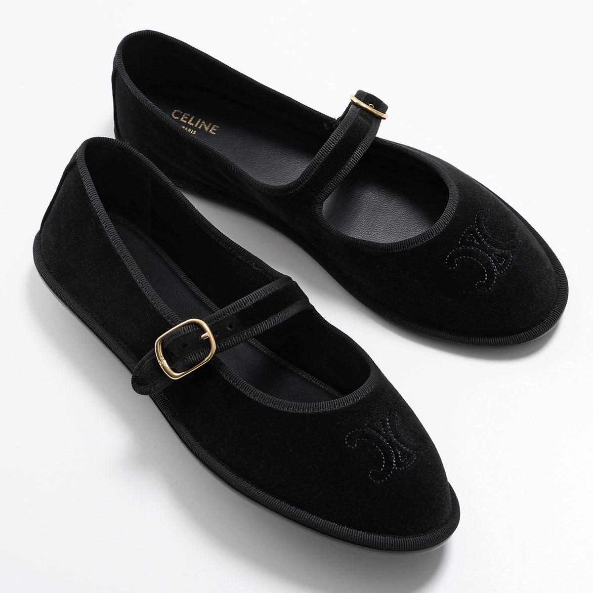 楽天市場】CELINE セリーヌ バレエシューズ EVE TRIOMPHE エヴ