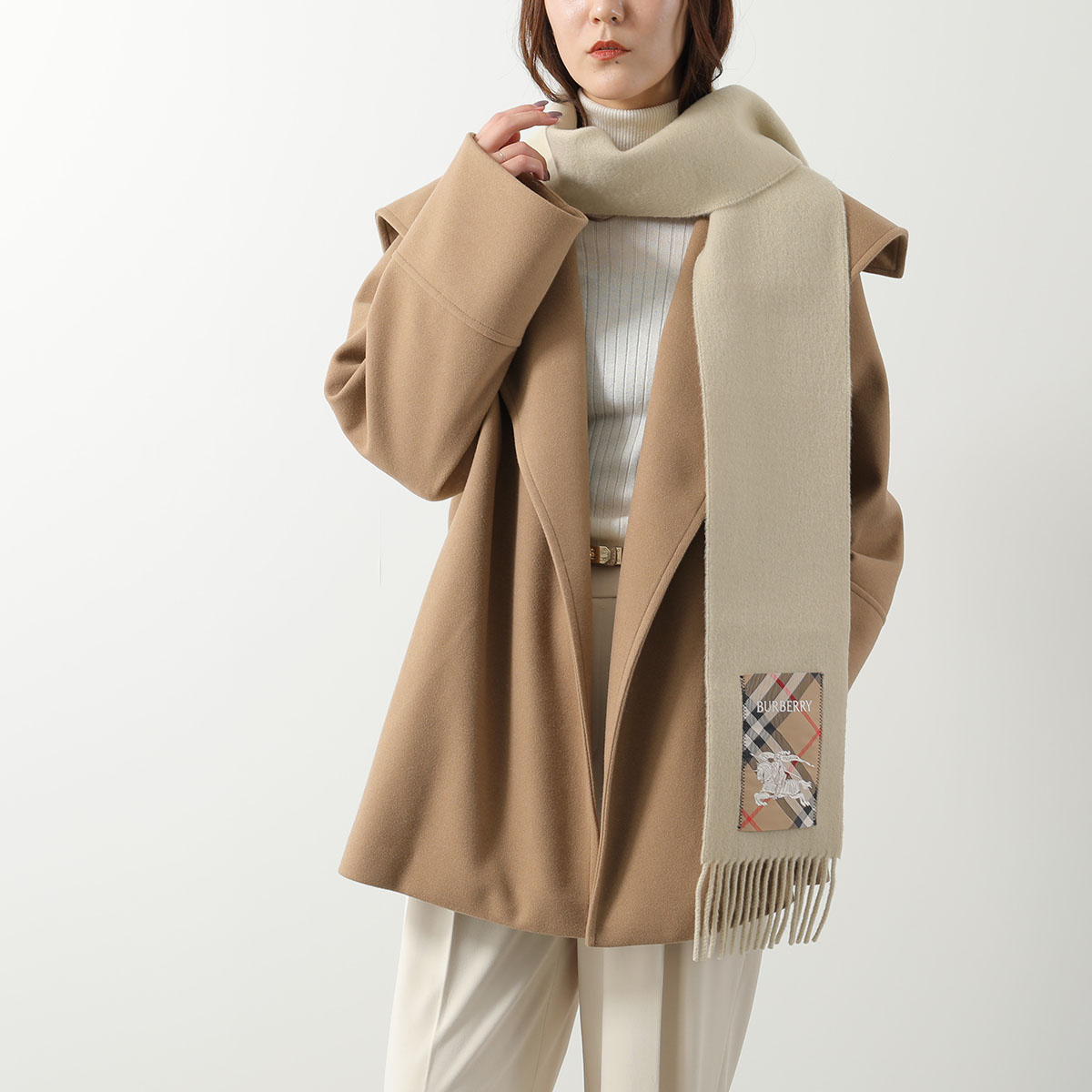 楽天市場】BURBERRY バーバリー マフラー MU SOLID LABEL SCF 8103995