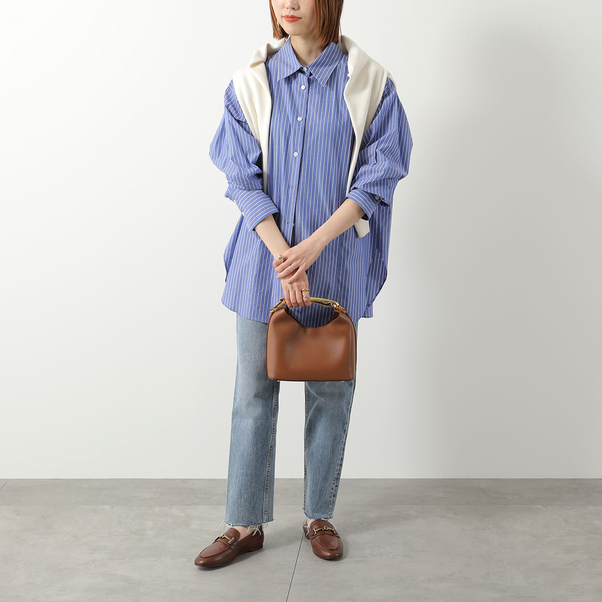 トッズ ローファー 36.5（23.5）ブラウンレザー厚底ゴールド金具