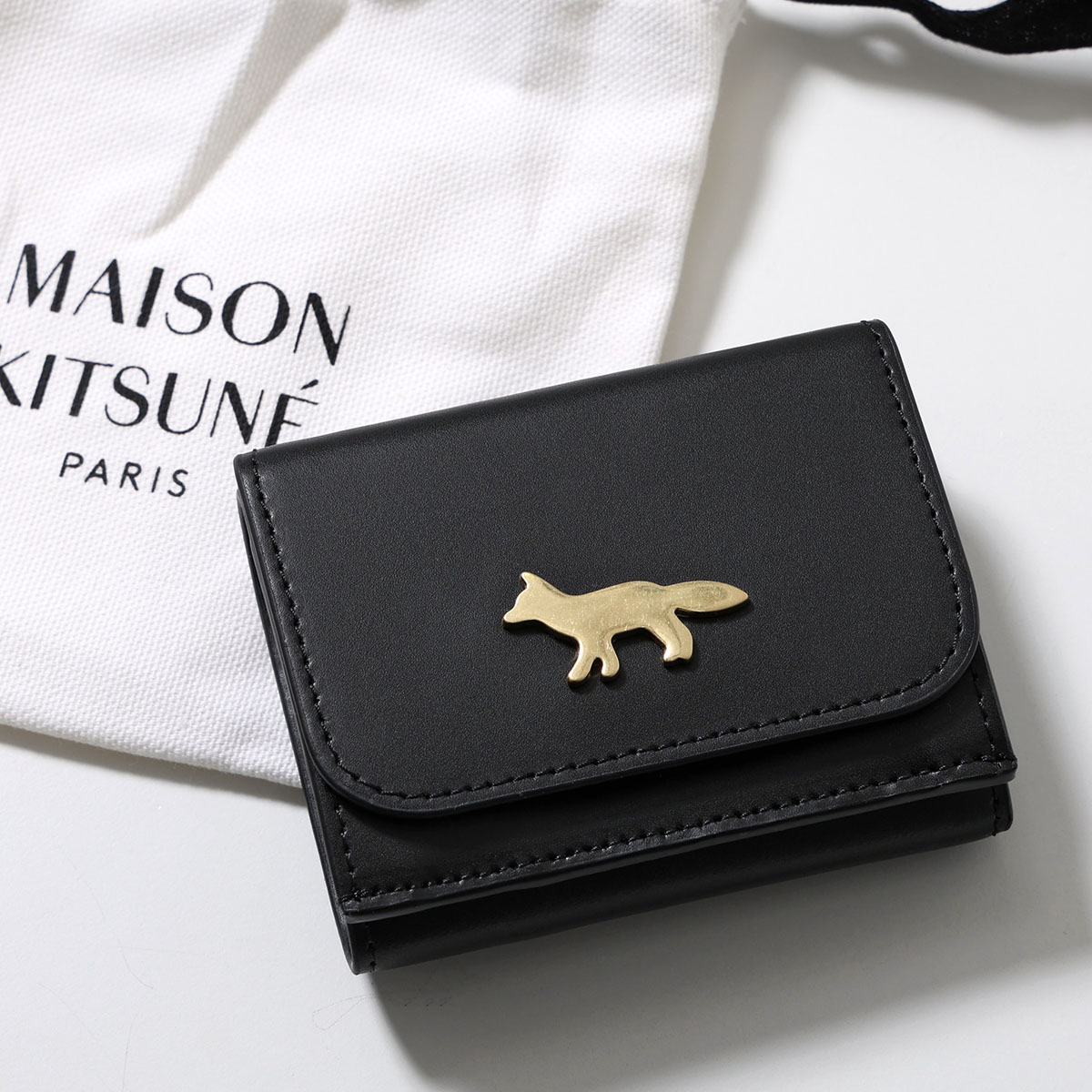 楽天市場】MAISON KITSUNE メゾンキツネ 三つ折り財布 EDIE COMPACT