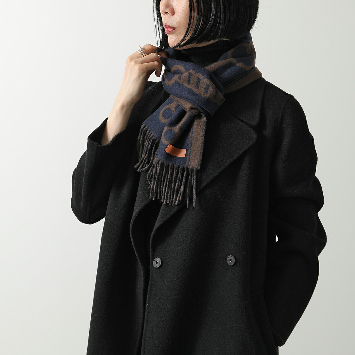 楽天市場】HERMES エルメス マフラー 160×30 モール H259157S