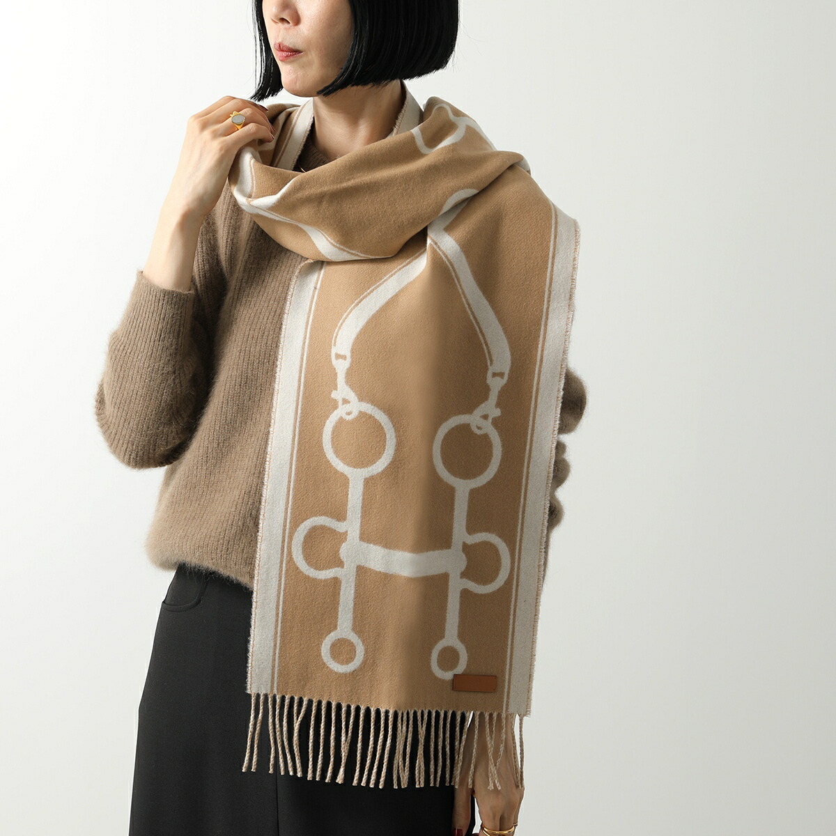 楽天市場】HERMES エルメス マフラー 160×30 モール H259157S