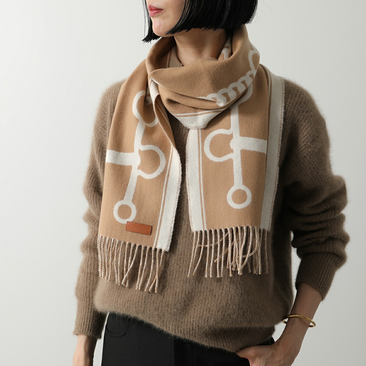 楽天市場】HERMES エルメス マフラー 160×30 モール H259157S