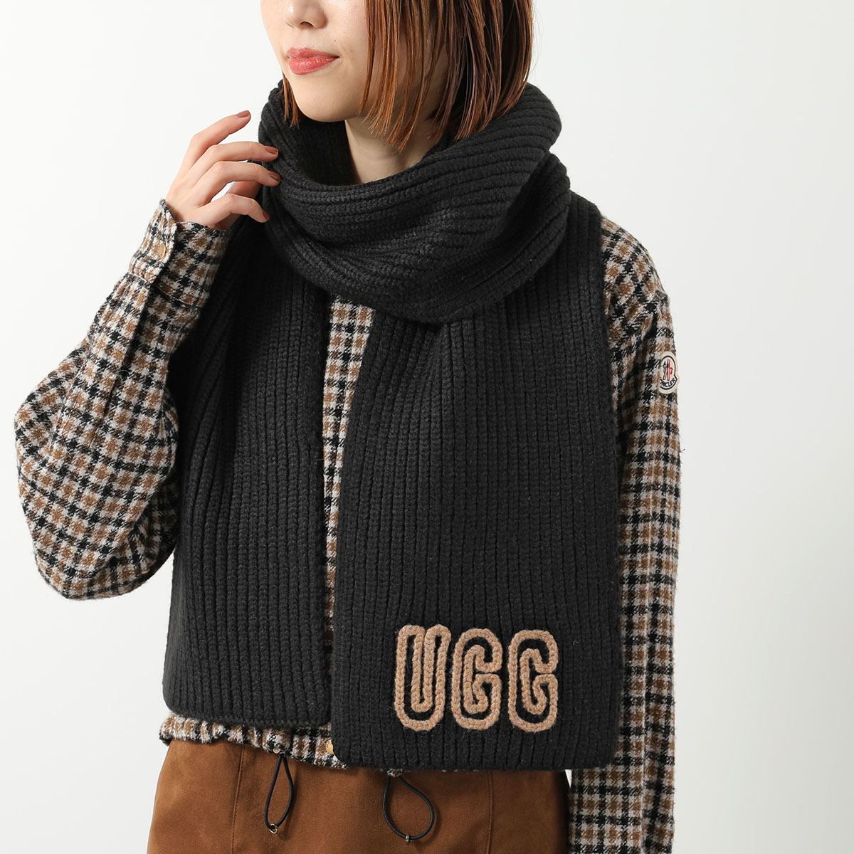 UGG 2way!!リバーシブル マフラー ブラック 新品未使用タグ付き