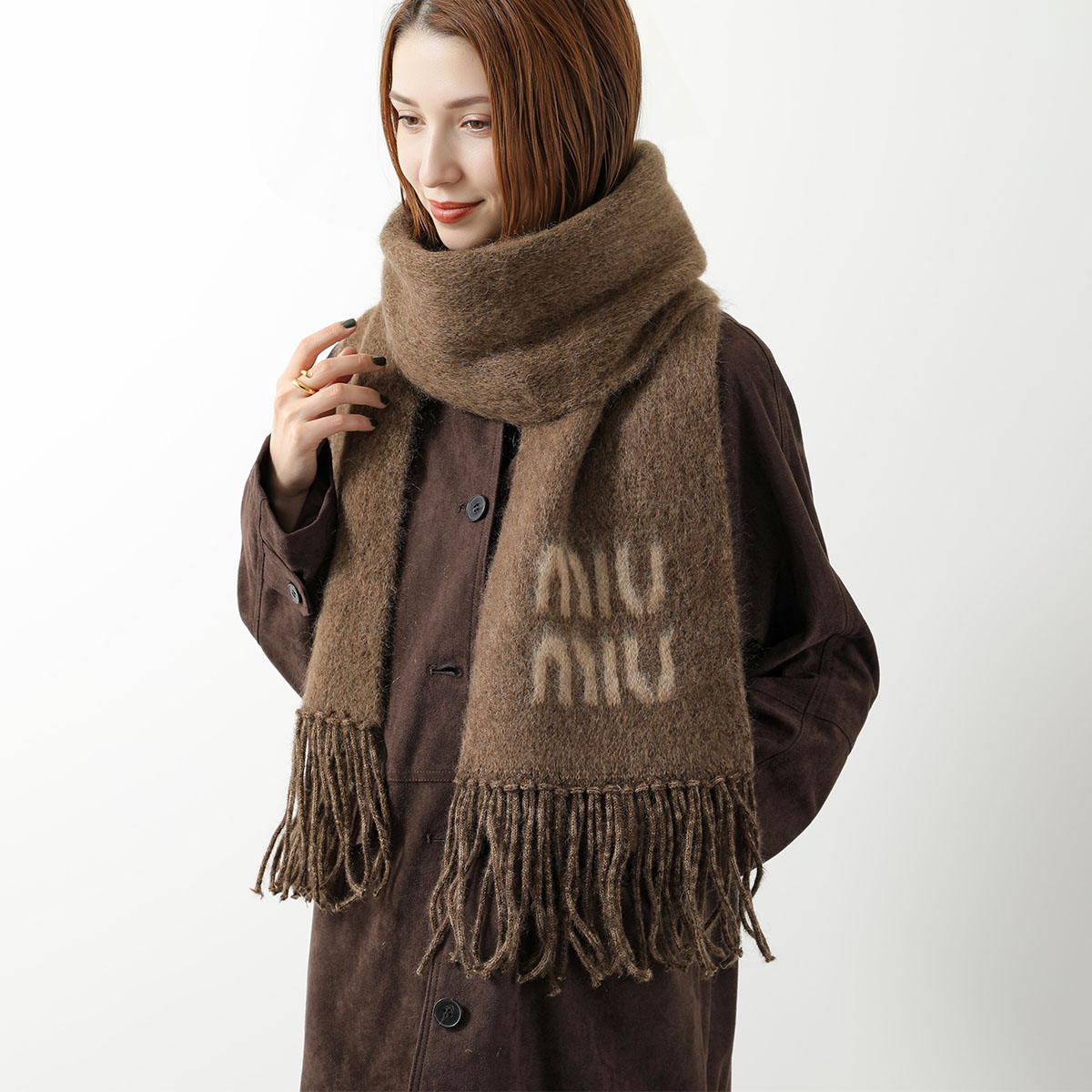 楽天市場】MIUMIU ミュウミュウ マフラー 5FS062 2CQD レディース